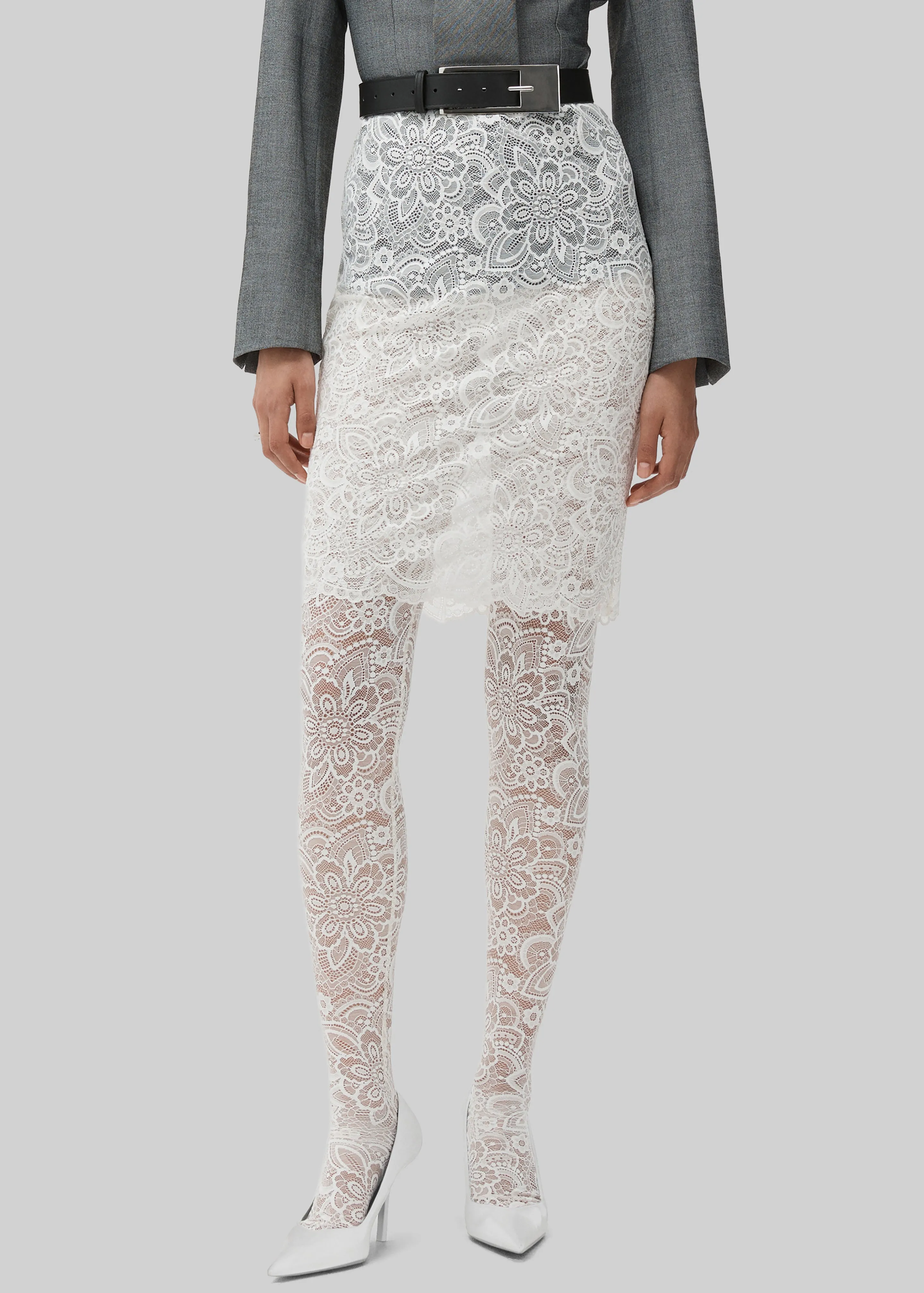 Beaufille Cassia Lace Stockings - White sold by Frankie Shop product image thumbnail 2