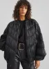 Rotate Pleated Bomber Jacket - Black sold by Frankie Shop