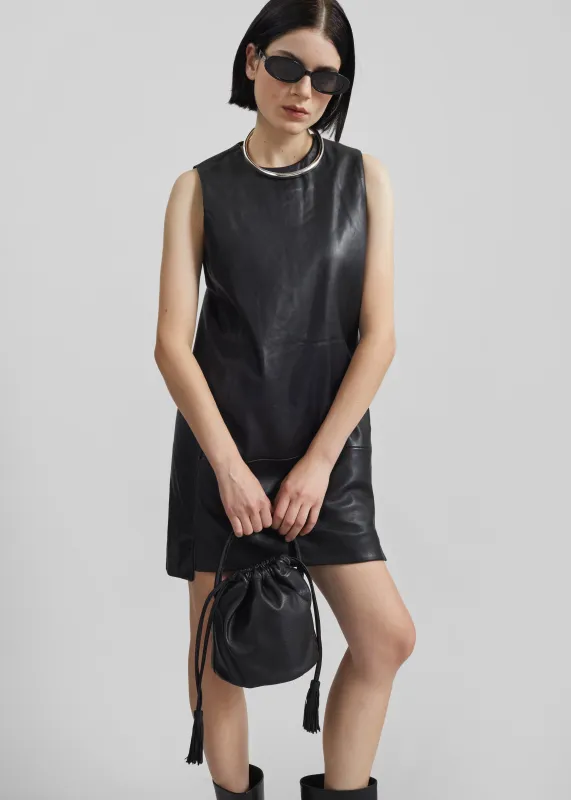 Remain Mini Leather Dress - Black sold by Frankie Shop