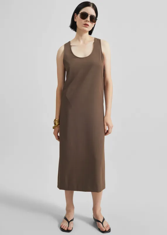 Kenmare Midi Dress - Brown made by Frankie Shop