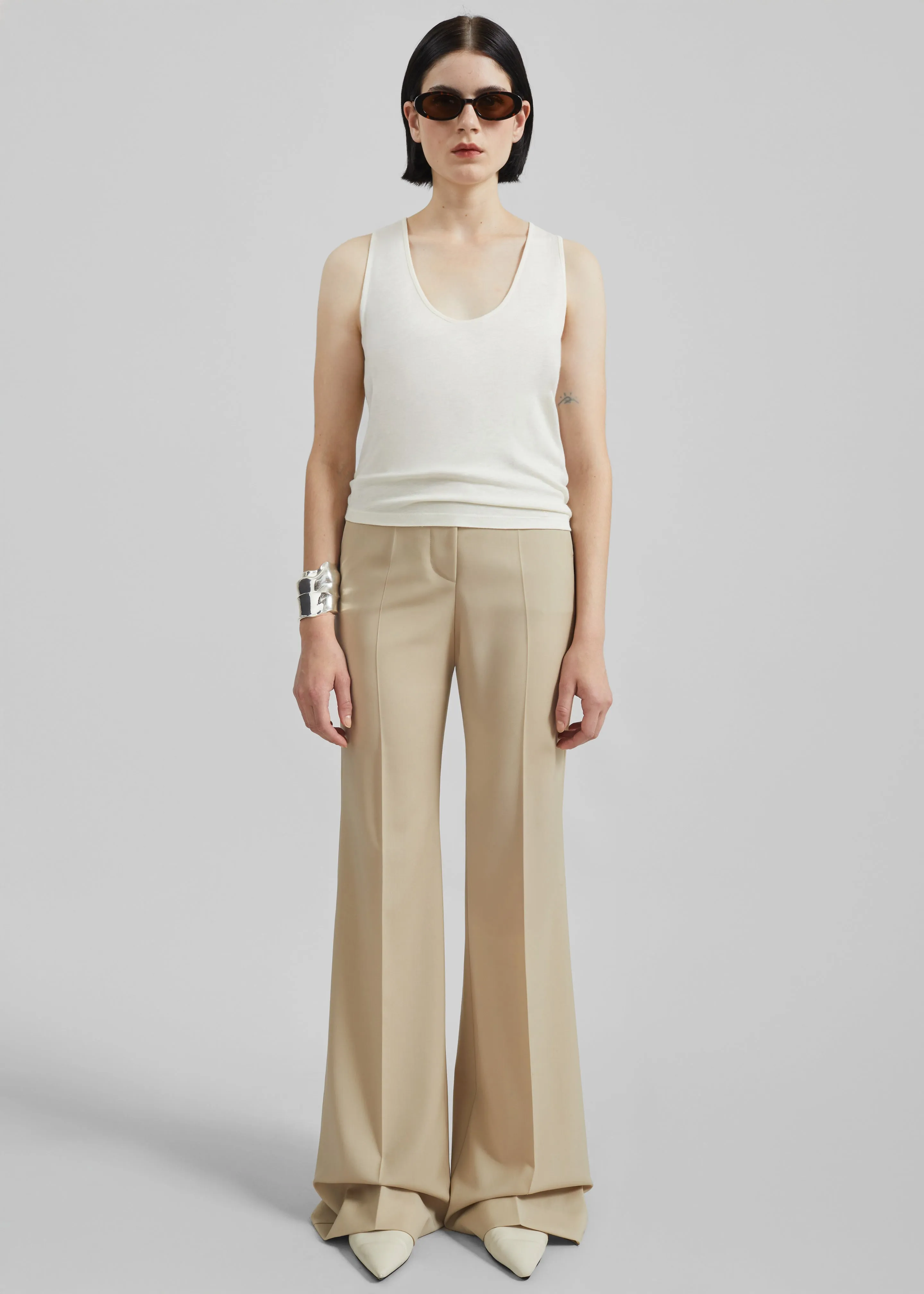 Loulou de Saison Albia LDS Tank Top - Ivory sold by Frankie Shop product image thumbnail 4