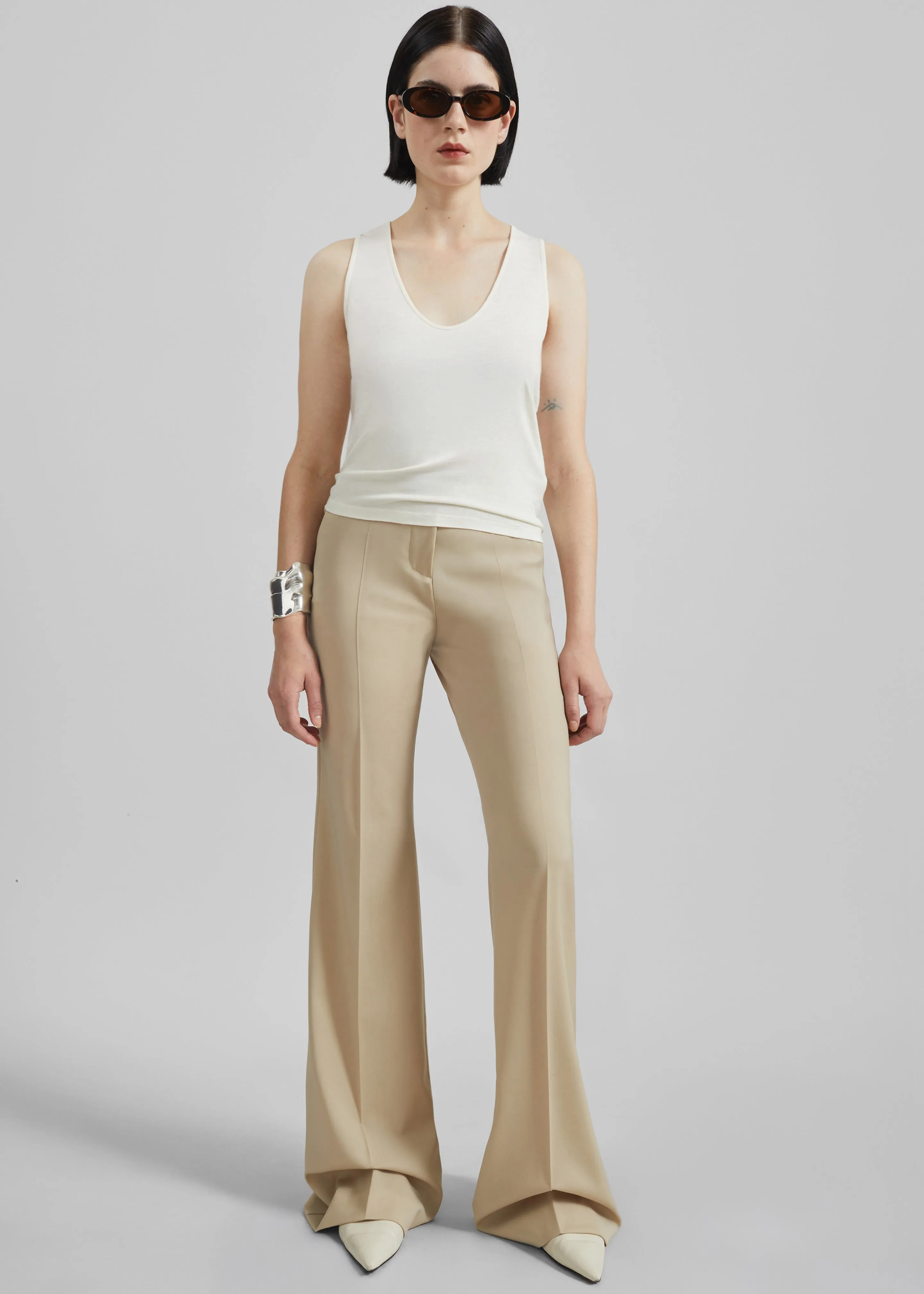 Loulou de Saison Albia LDS Tank Top - Ivory sold by Frankie Shop product image thumbnail 2