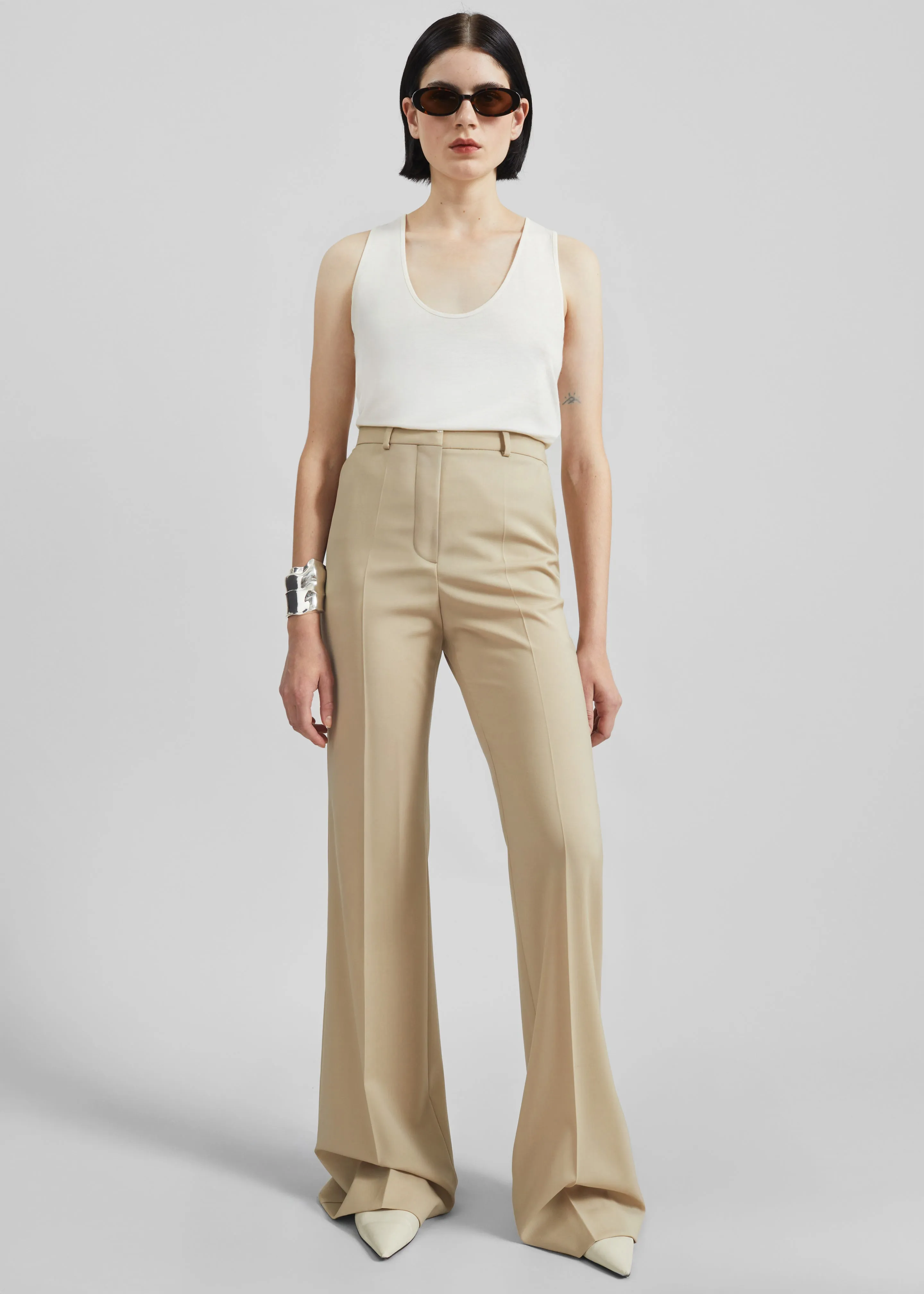 Loulou de Saison Albia LDS Tank Top - Ivory sold by Frankie Shop product image thumbnail 5