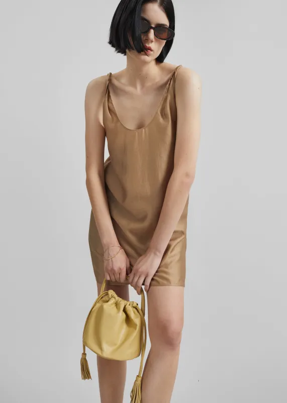 Kristi Mini Slip Dress - Bronze sold by Frankie Shop