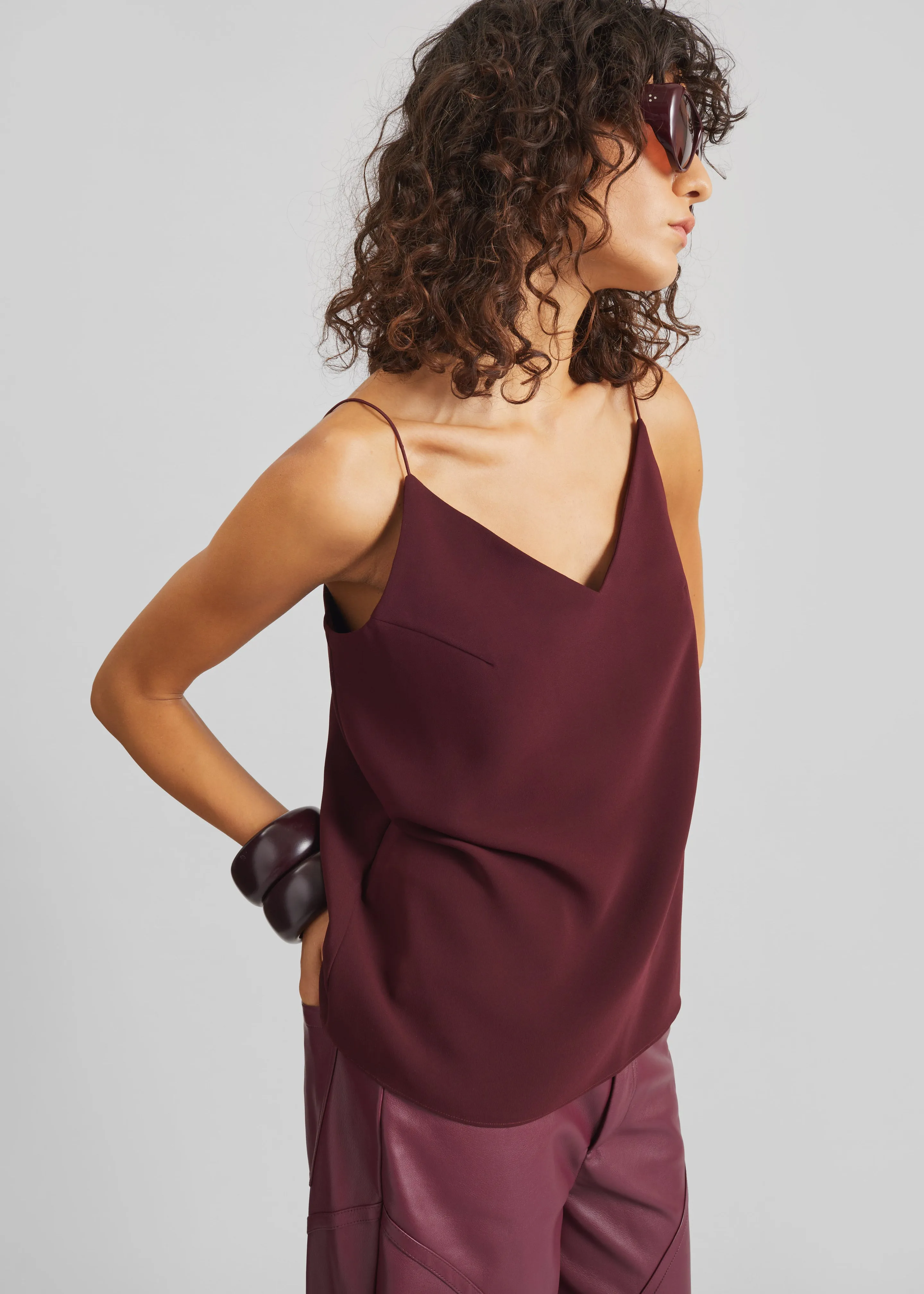 Narine Boxy Top - Burgundy sold by Frankie Shop product image thumbnail 3