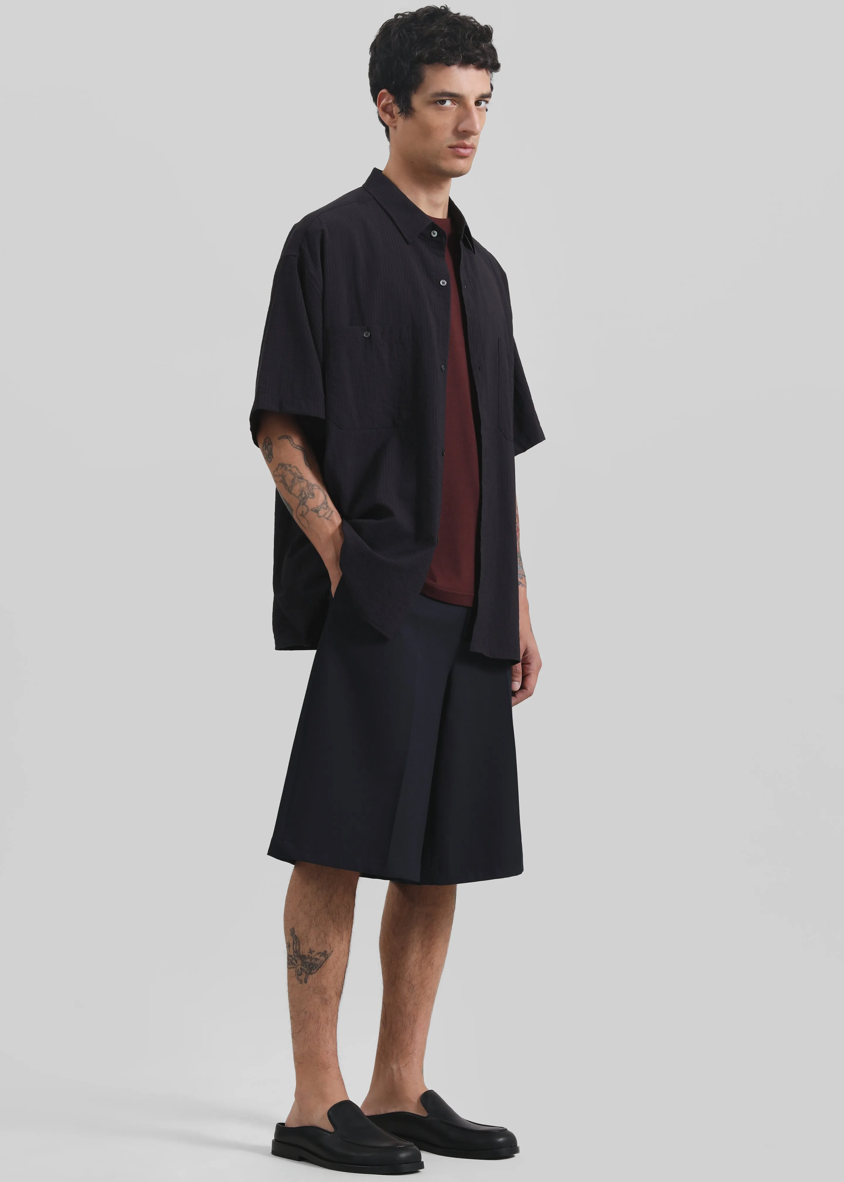 Belgrave Bermuda Shorts - Navy sold by Frankie Shop product image thumbnail 3