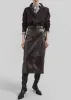 Taney Crackled Pencil Skirt - Brown sold by Frankie Shop