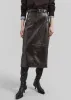 Taney Crackled Pencil Skirt - Brown sold by Frankie Shop
