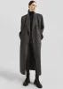 Gaia Double Breasted Coat - Dark Grey Melange sold by Frankie Shop