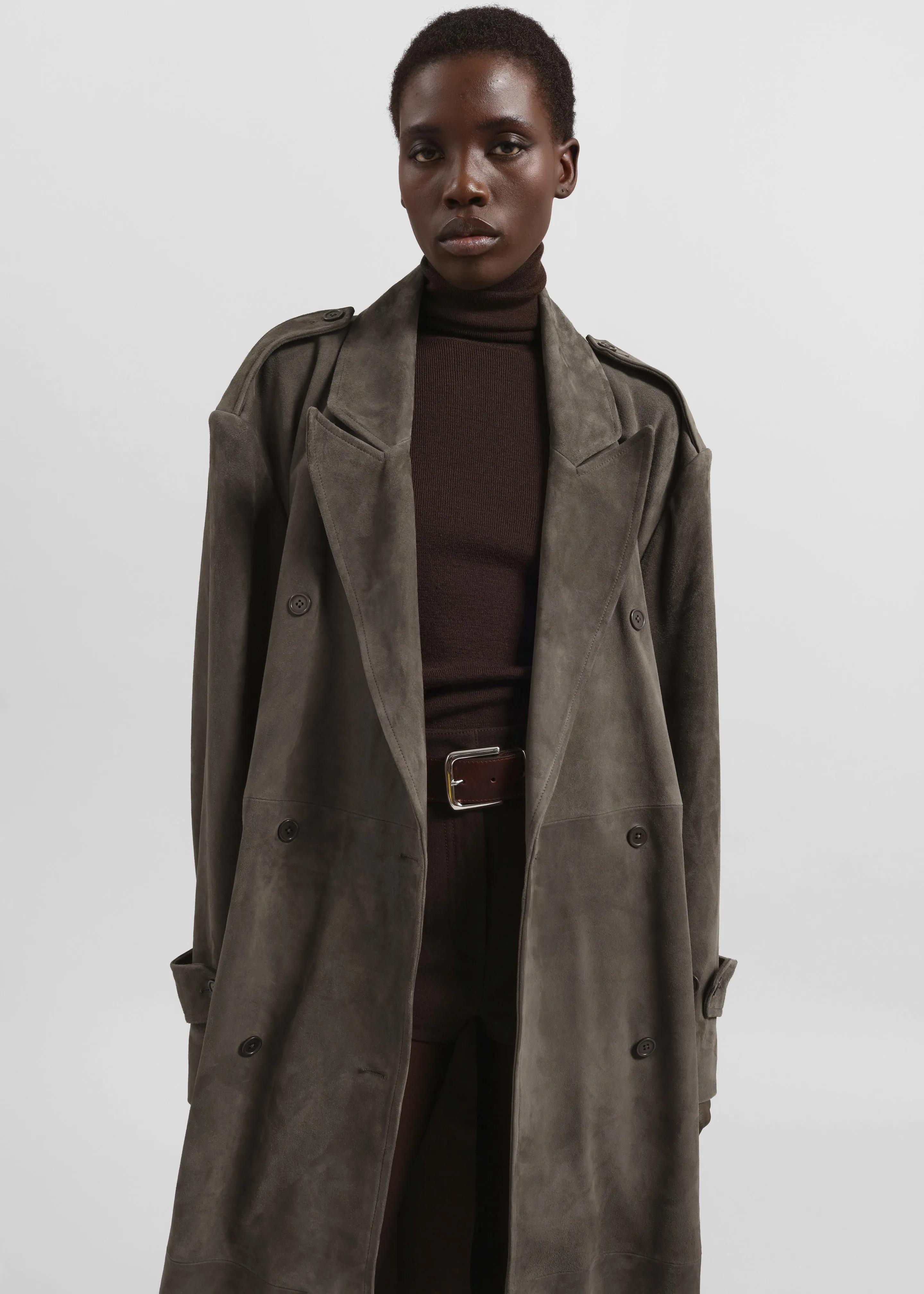 Pembroke Faux Suede Trench - Mousse sold by Frankie Shop product image thumbnail 2