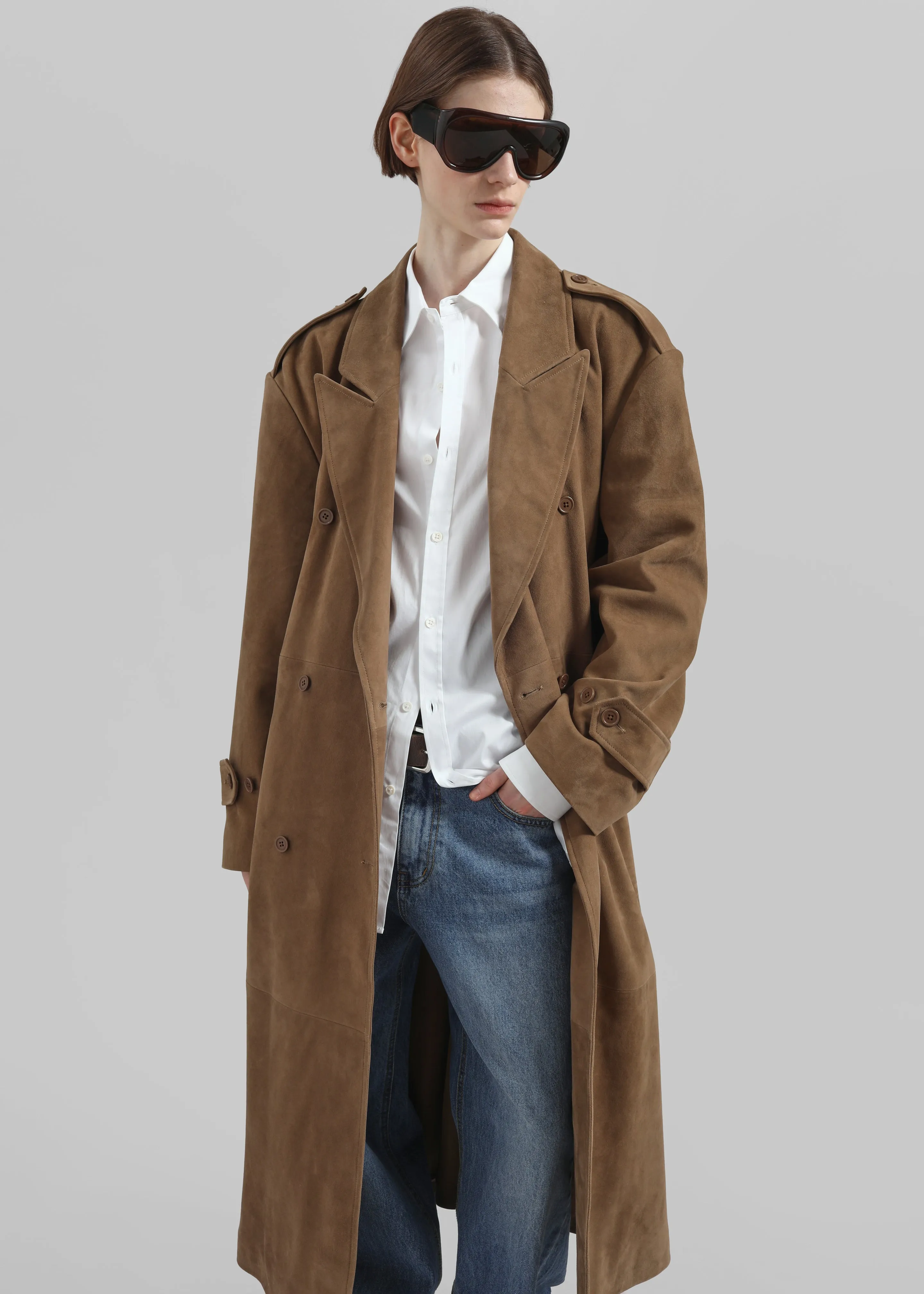 Pembroke Faux Suede Trench - Camel sold by Frankie Shop product image thumbnail 2