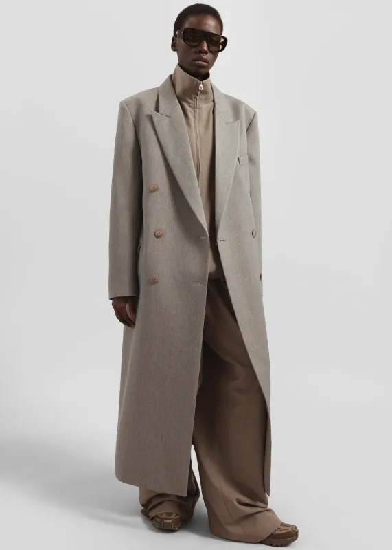 Jane Long Coat - Taupe Melange sold by Frankie Shop