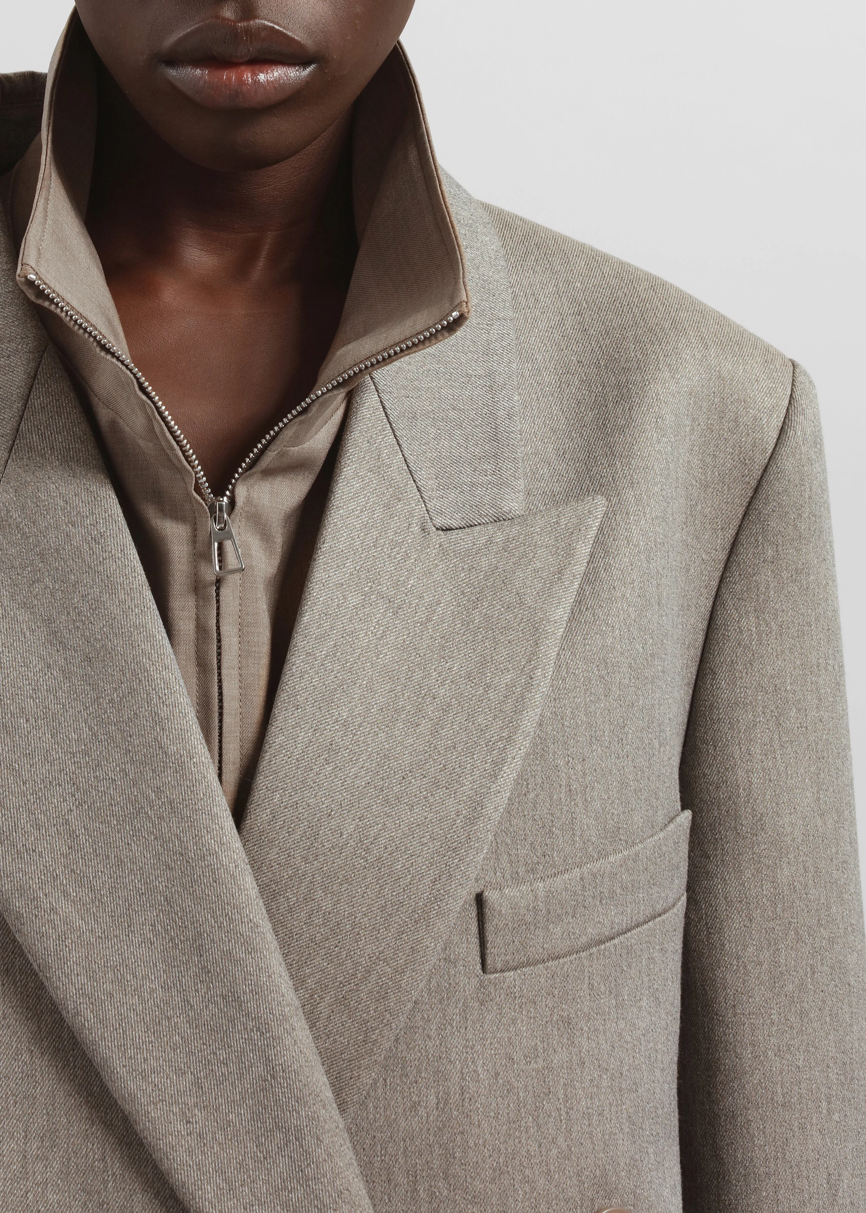 Jane Long Coat - Taupe Melange sold by Frankie Shop product image thumbnail 4