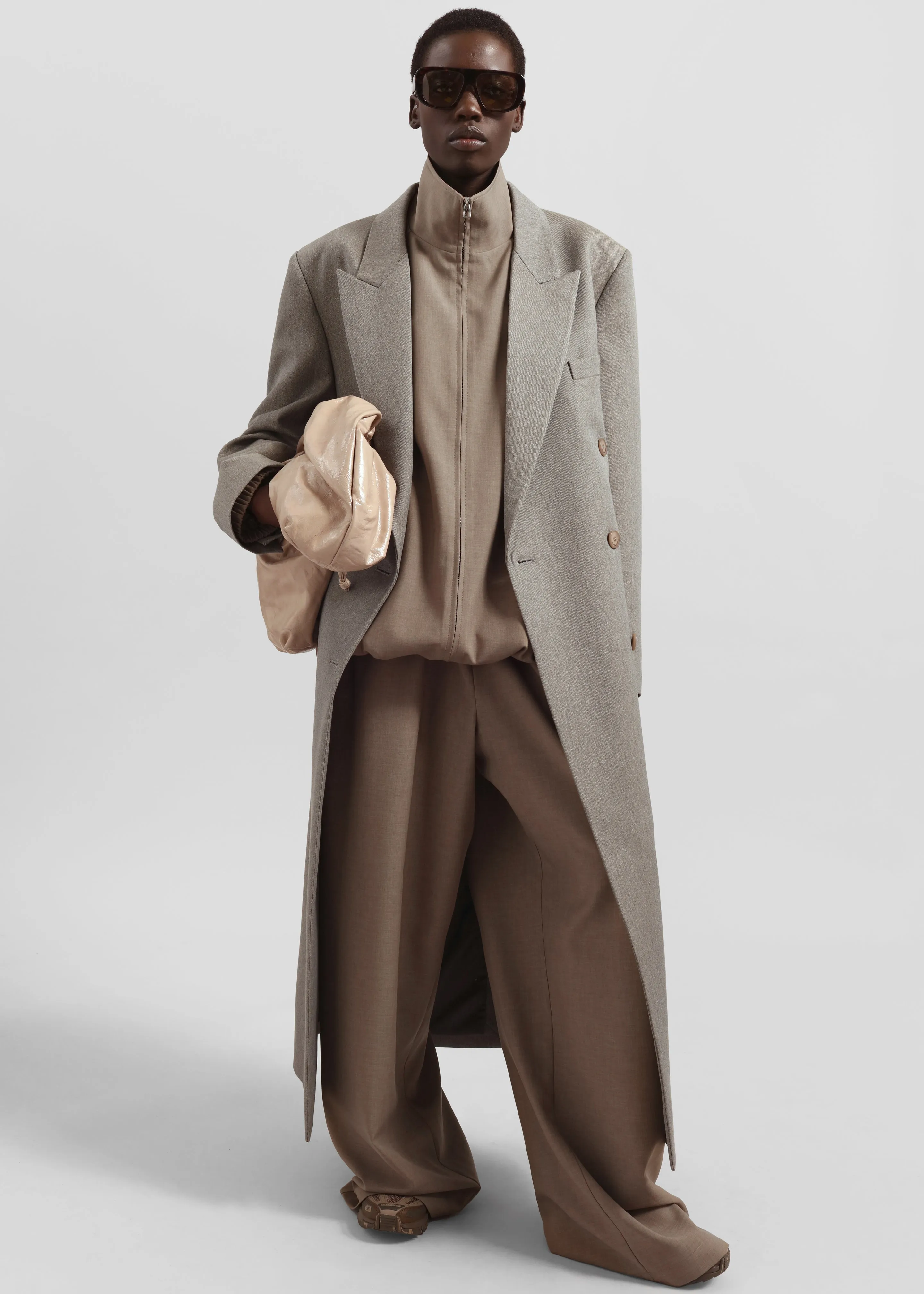 Jane Long Coat - Taupe Melange sold by Frankie Shop product image thumbnail 3