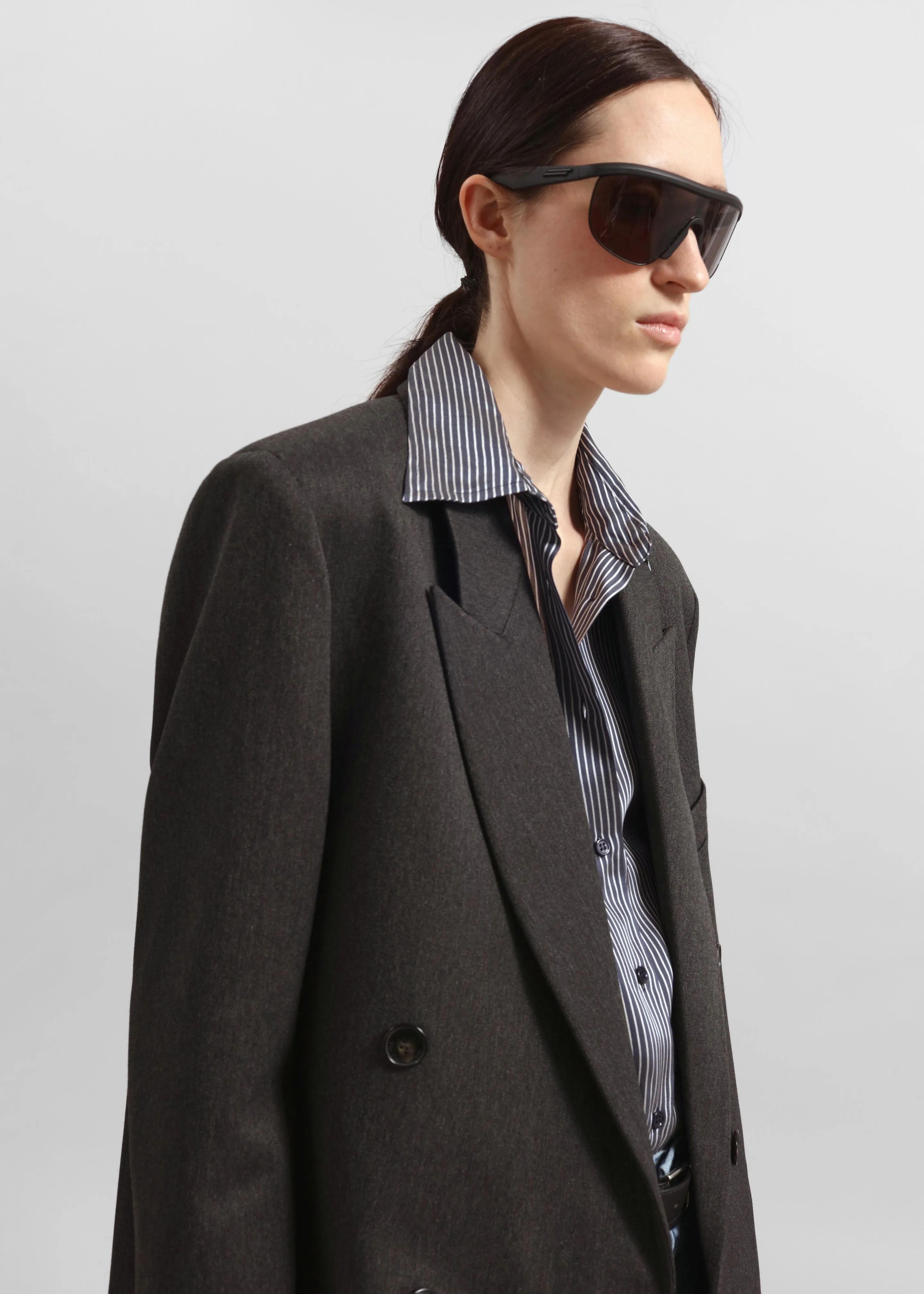 Jane Long Coat - Grey Melange sold by Frankie Shop product image thumbnail 4