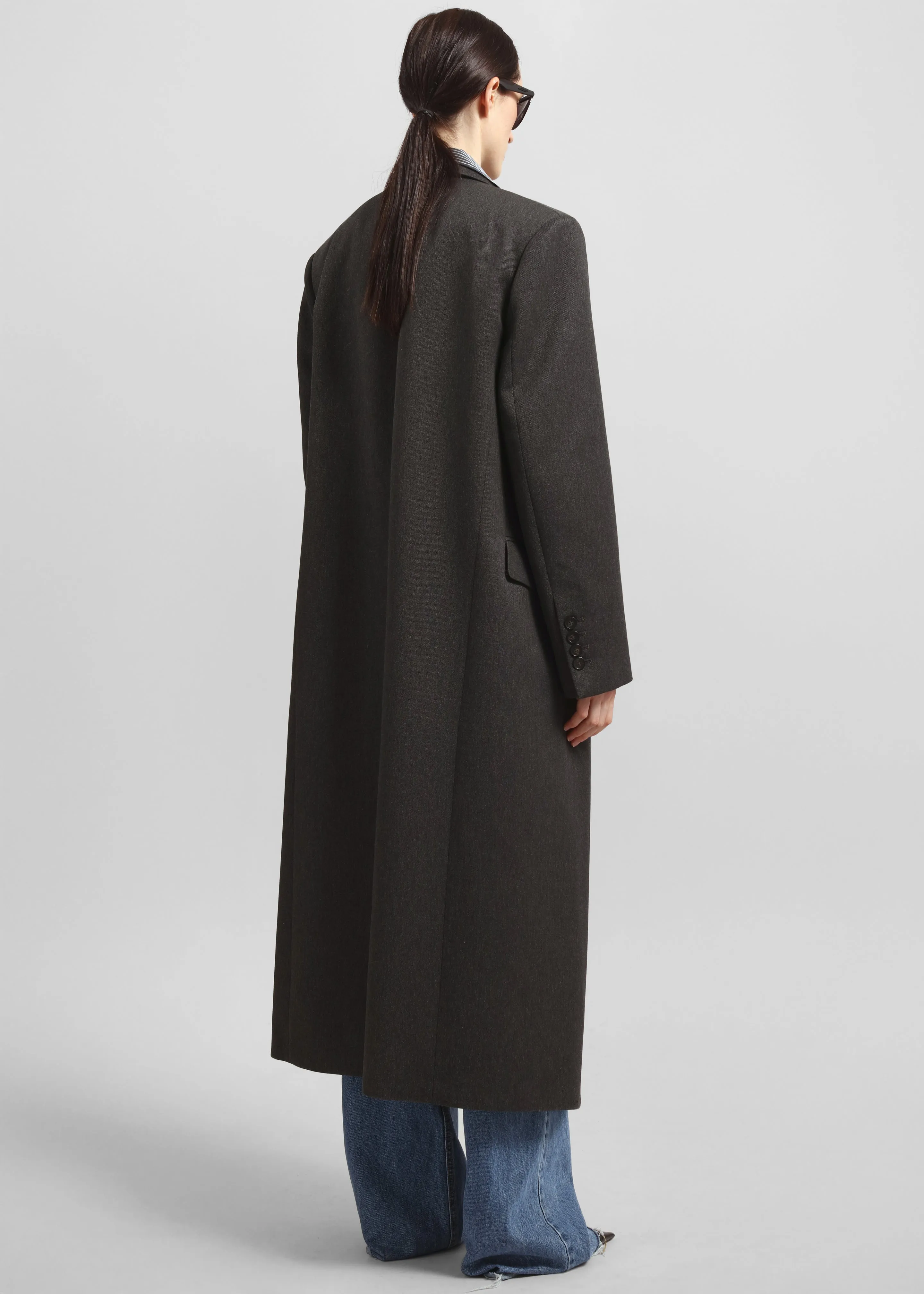 Jane Long Coat - Grey Melange sold by Frankie Shop product image thumbnail 5