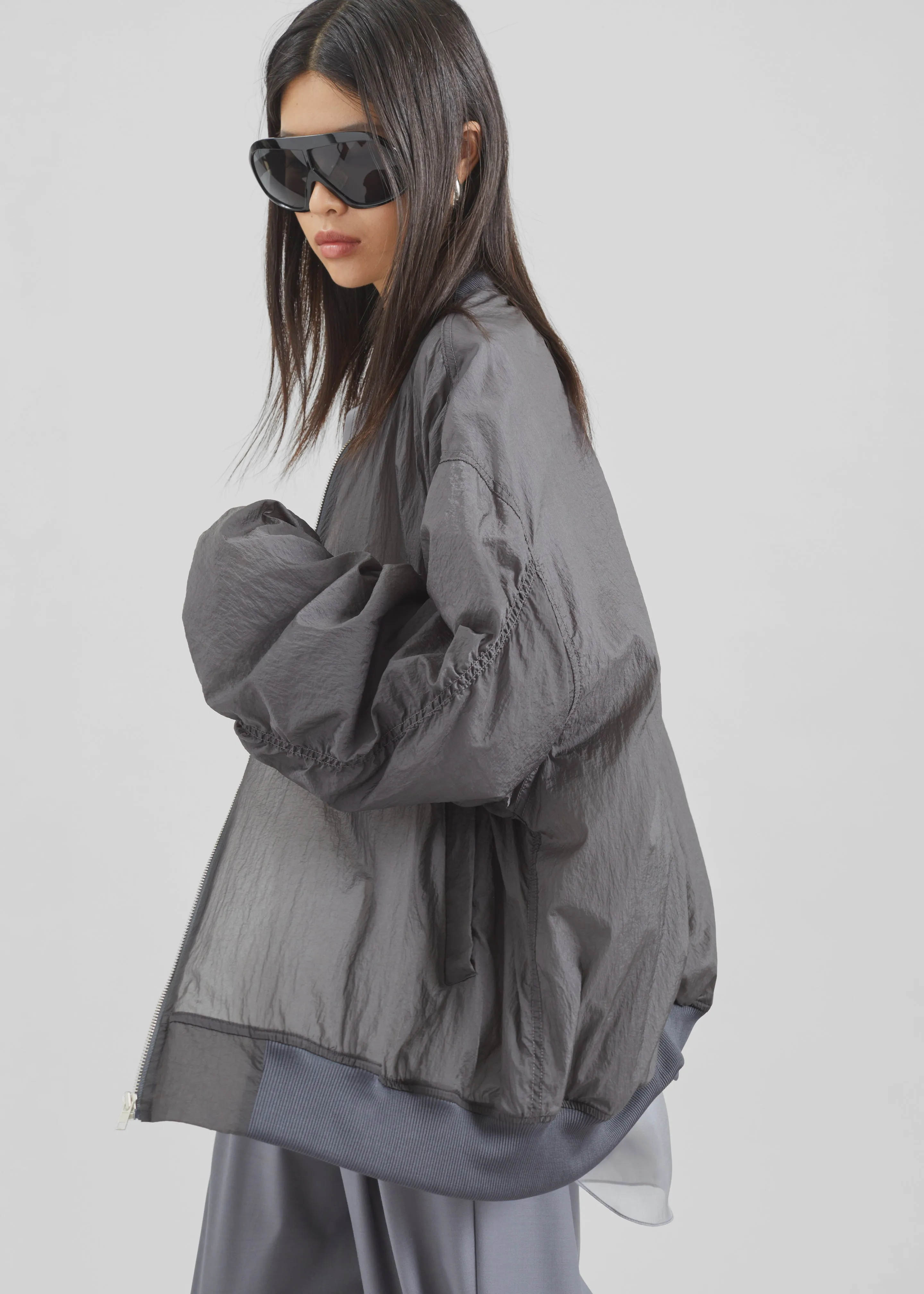 Volos Light Bomber Jacket - Charcoal sold by Frankie Shop product image thumbnail 3