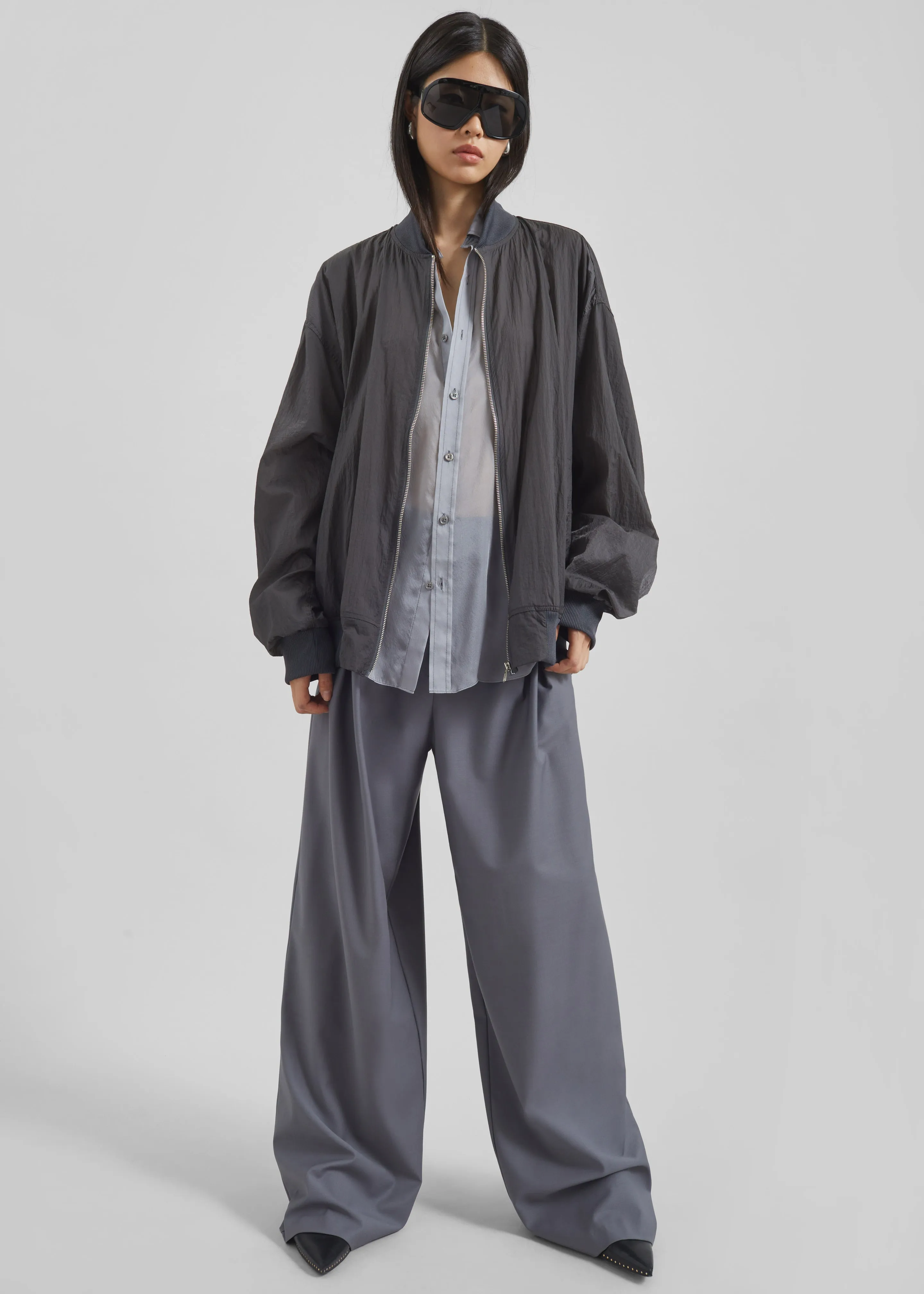 Volos Light Bomber Jacket - Charcoal sold by Frankie Shop product image thumbnail 2