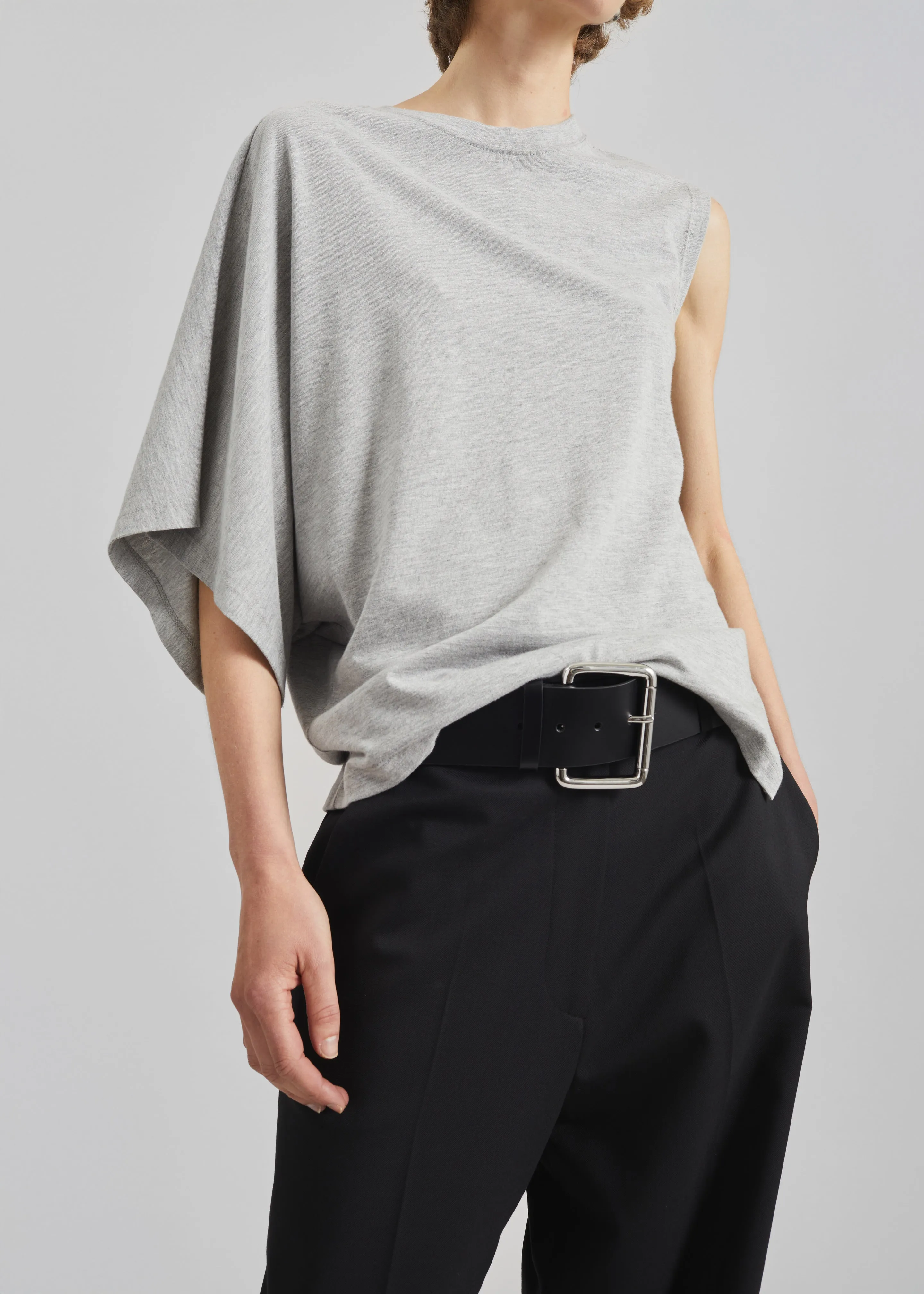 Ismere One-Sleeve Asymmetric Top - Grey sold by Frankie Shop product image thumbnail 2