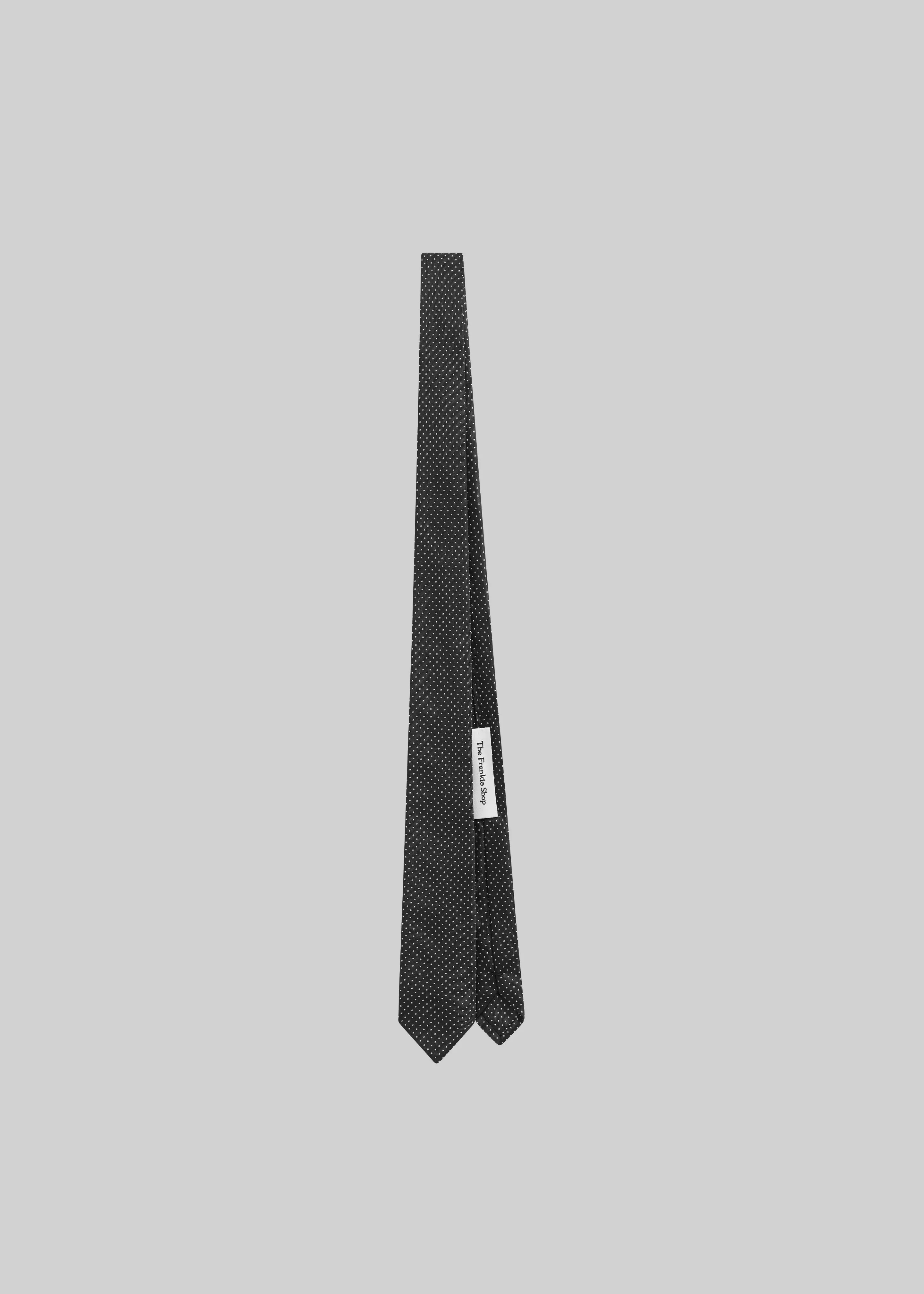 Lene Dotted Jacquard Tie - Black/White sold by Frankie Shop