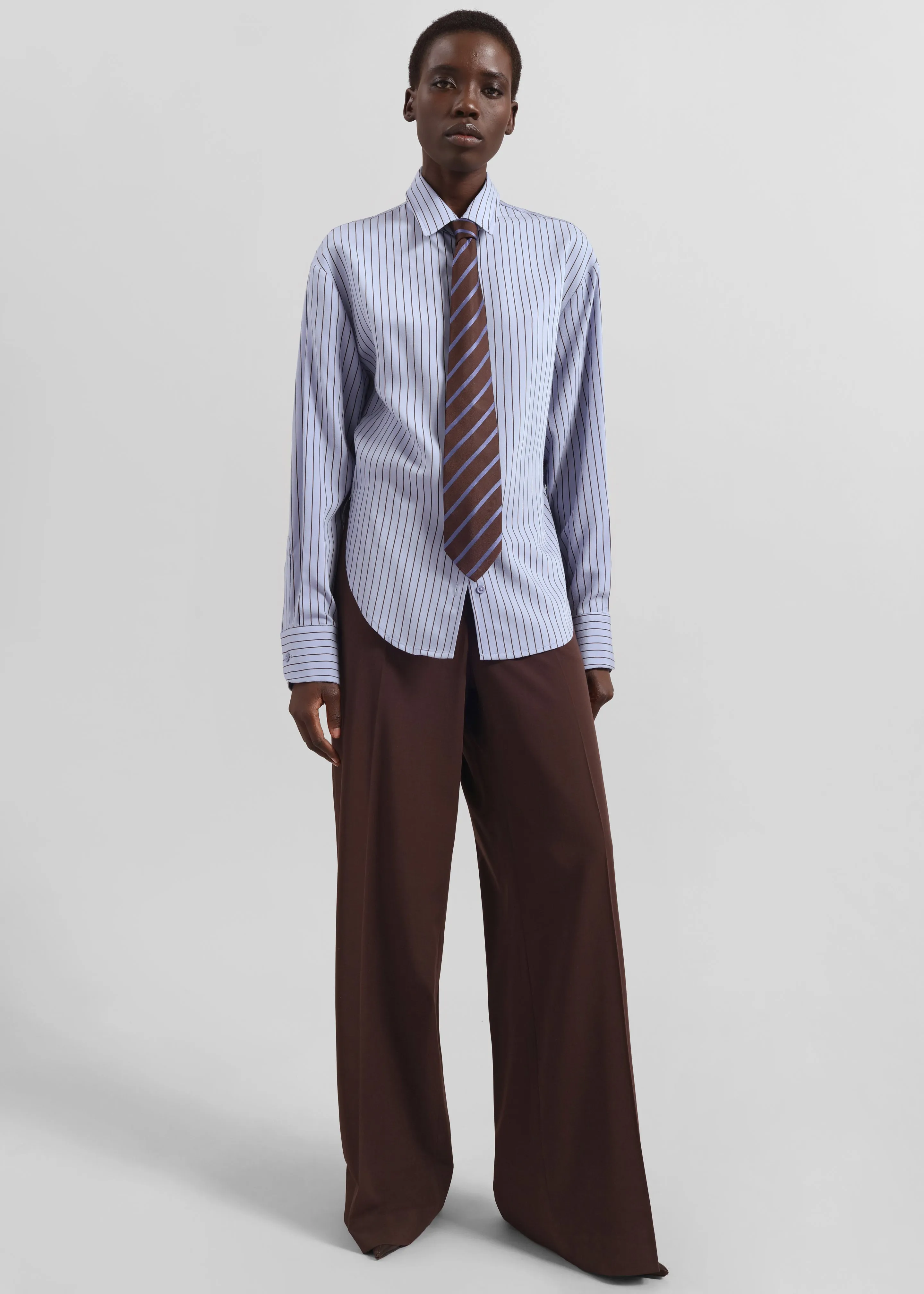 Lene Striped Tie - Brown sold by Frankie Shop product image thumbnail 3