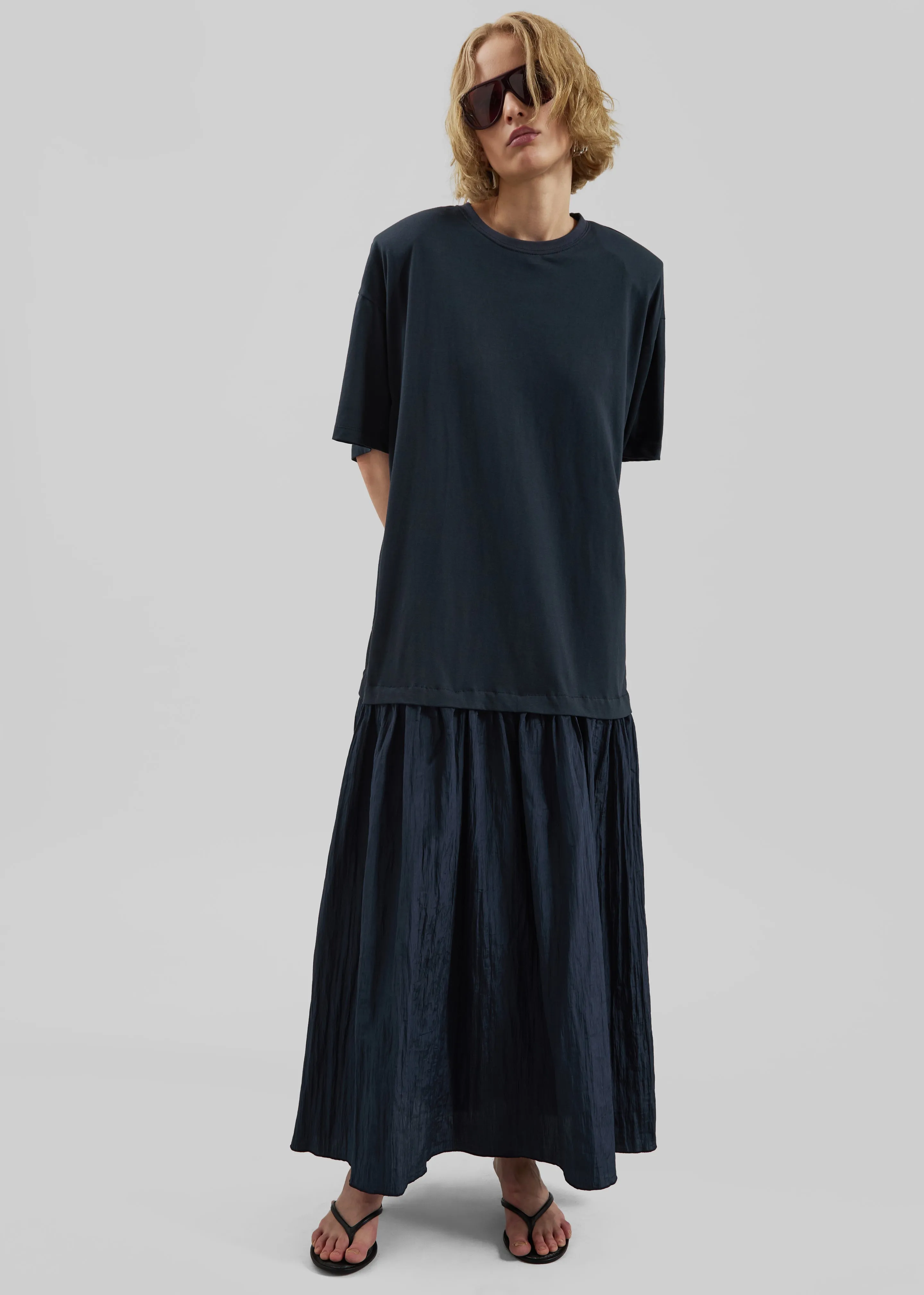 Endell Drop-Waist T-Shirt Dress - Navy sold by Frankie Shop product image thumbnail 3