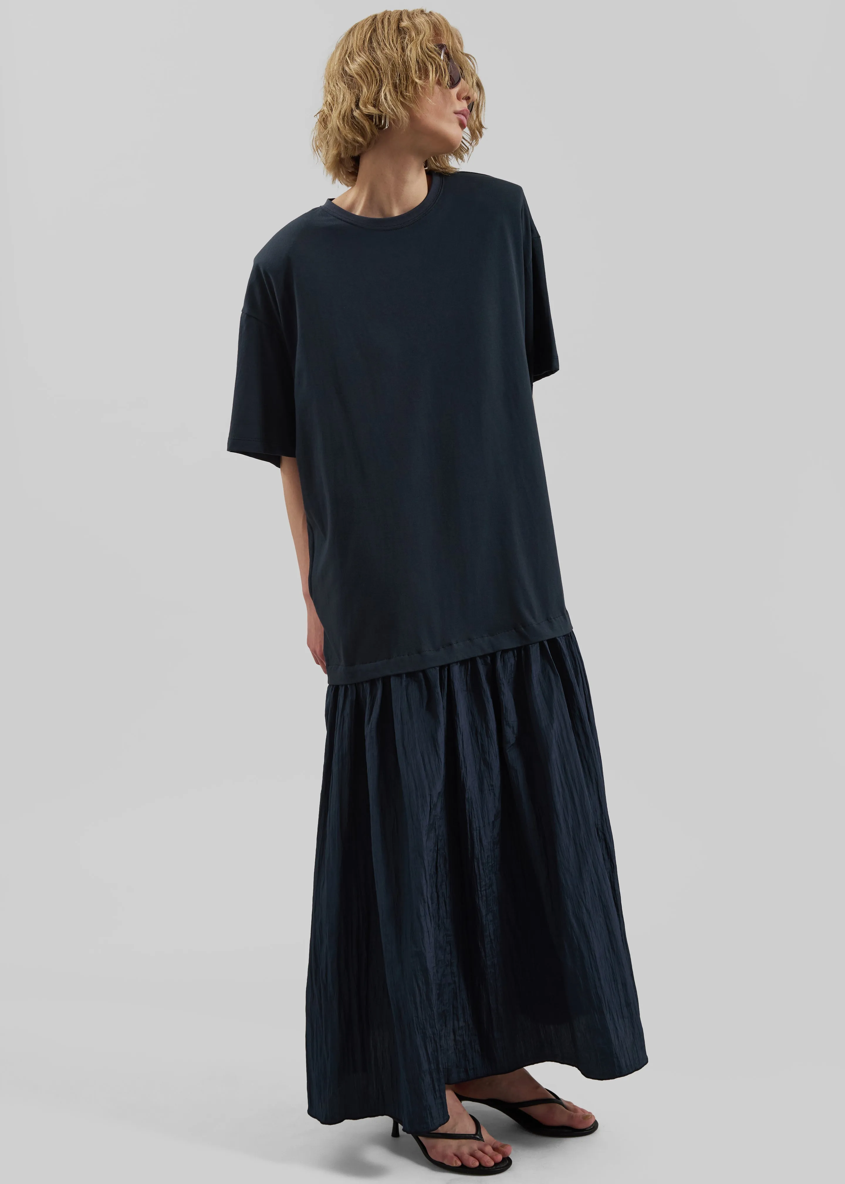 Endell Drop-Waist T-Shirt Dress - Navy sold by Frankie Shop