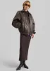 Prescott Grained Faux Leather Jacket - Brown sold by Frankie Shop
