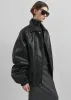 Prescott Faux Leather Jacket - Black sold by Frankie Shop