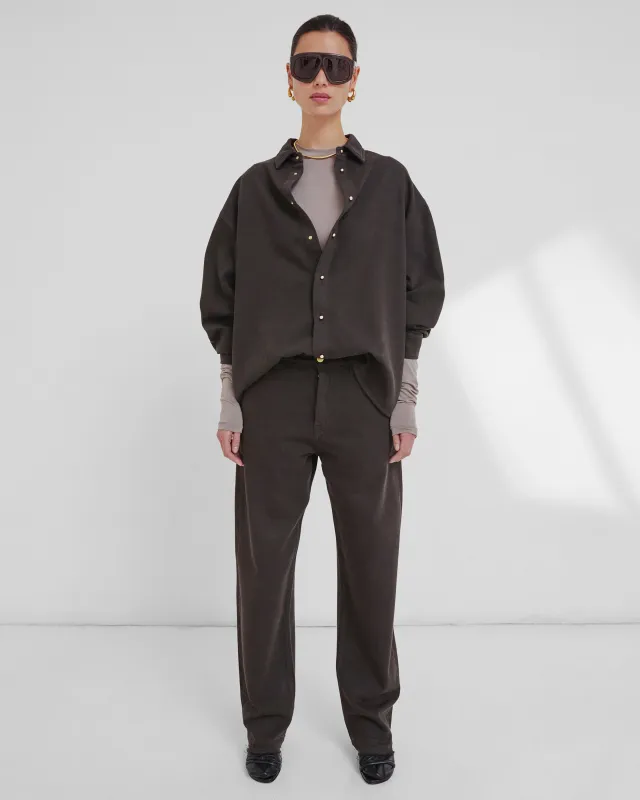 Darkpark Gale Relaxed Fit Denim - Dark Brown sold by Frankie Shop