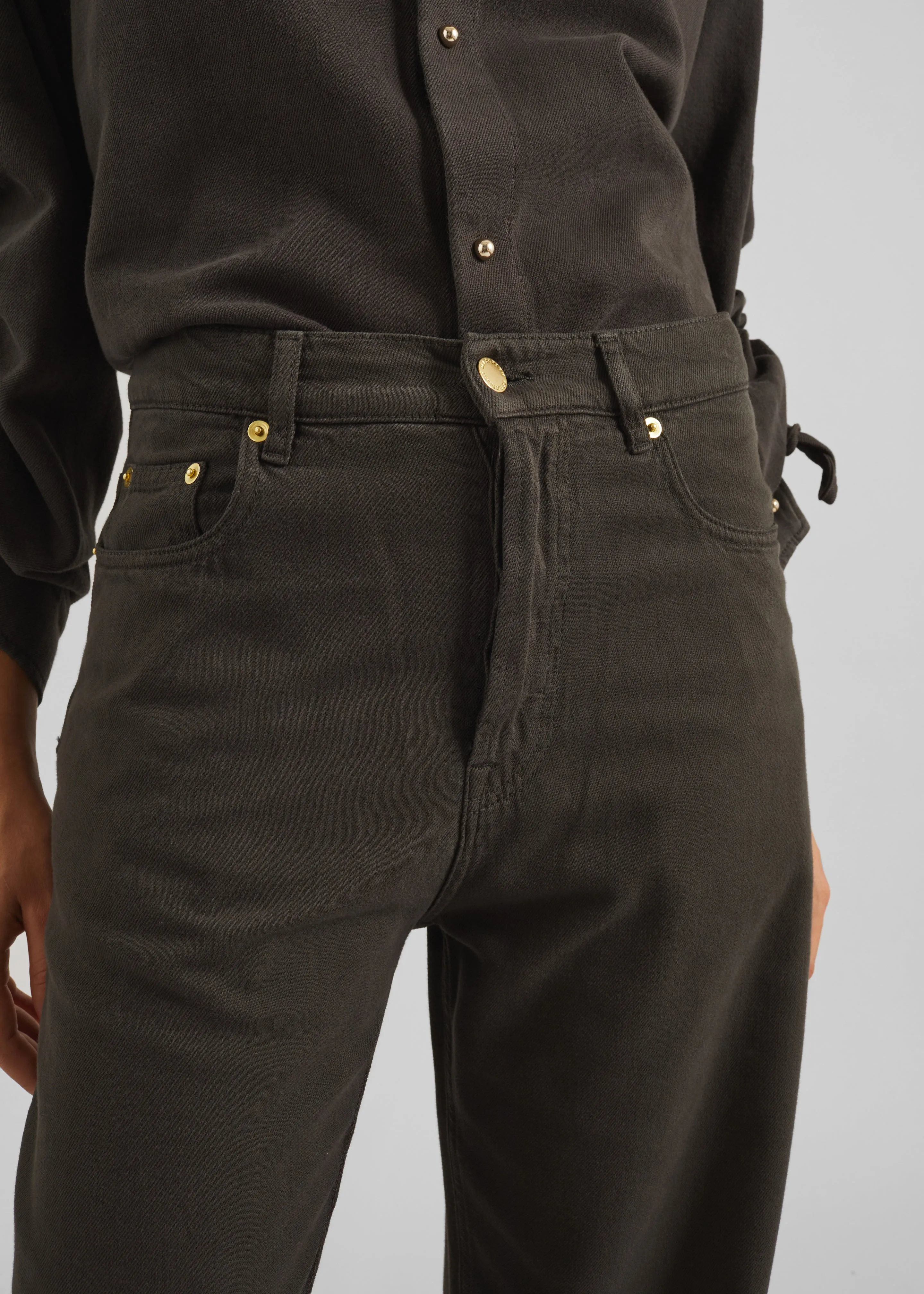 Darkpark Gale Relaxed Fit Denim - Dark Brown sold by Frankie Shop product image thumbnail 3