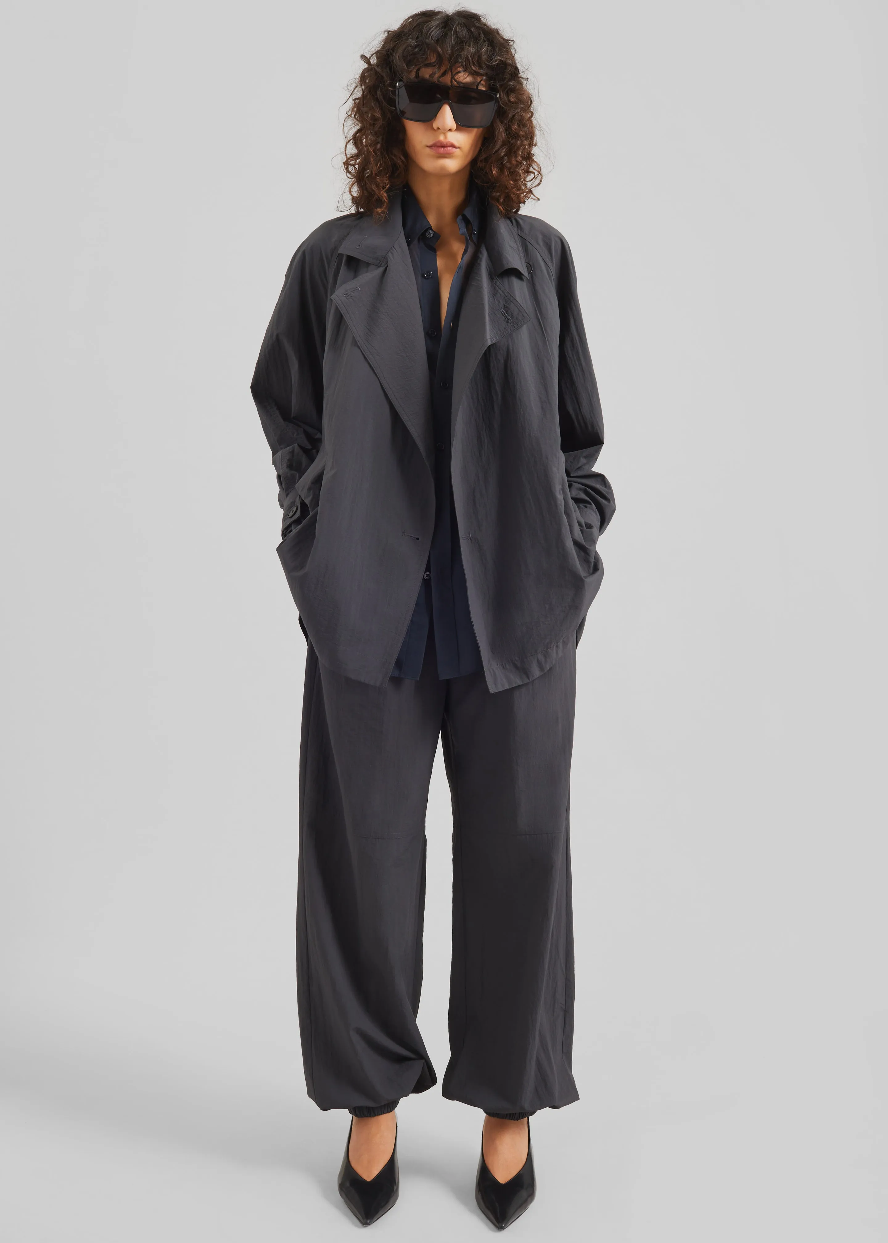 Halver Light Trench Jacket - Charcoal sold by Frankie Shop product image thumbnail 3