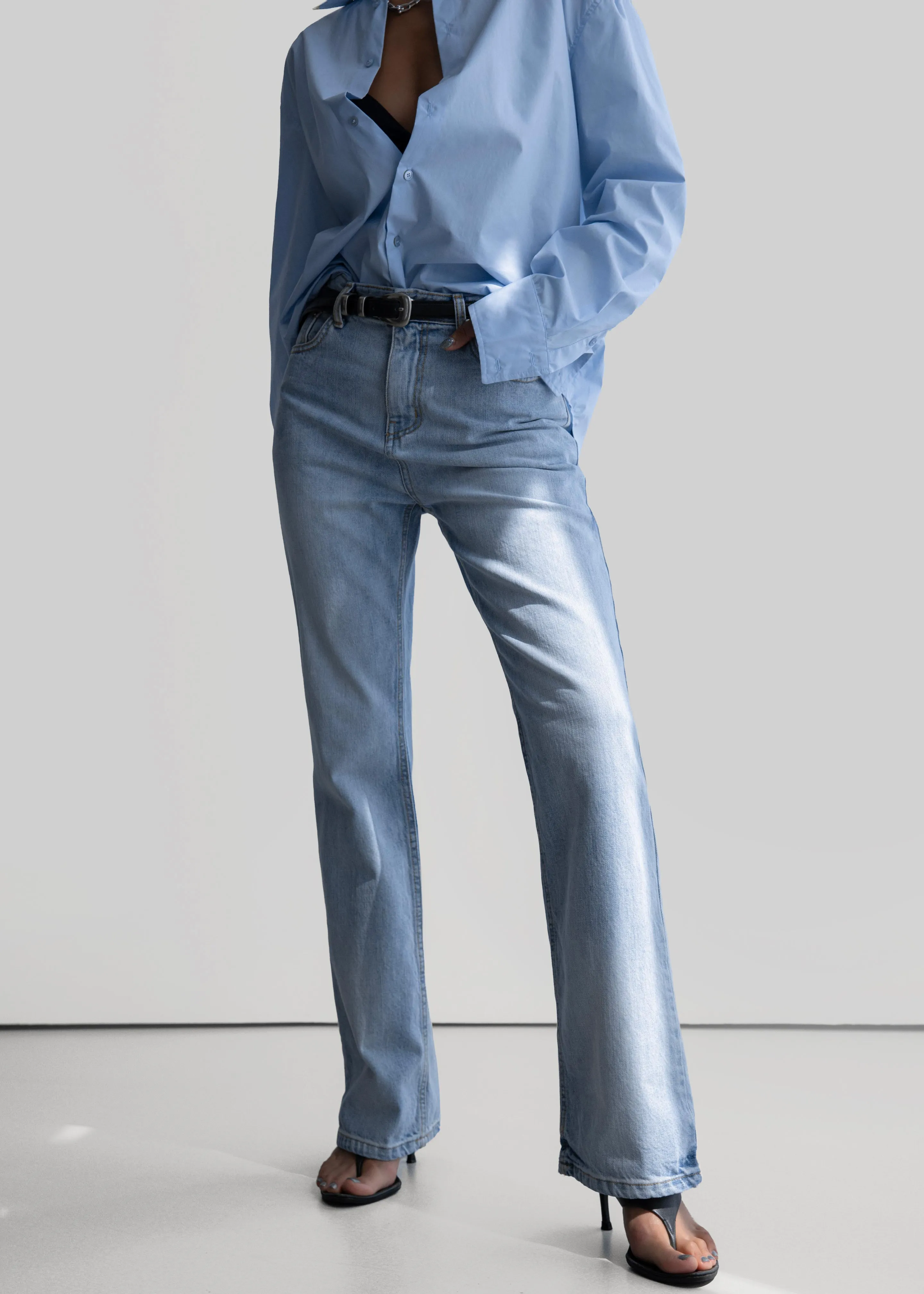 Braila Straight Leg Jeans - Light Wash sold by Frankie Shop product image thumbnail 5