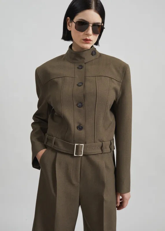 Ninove Padded Jacket - Olive Brown sold by Frankie Shop