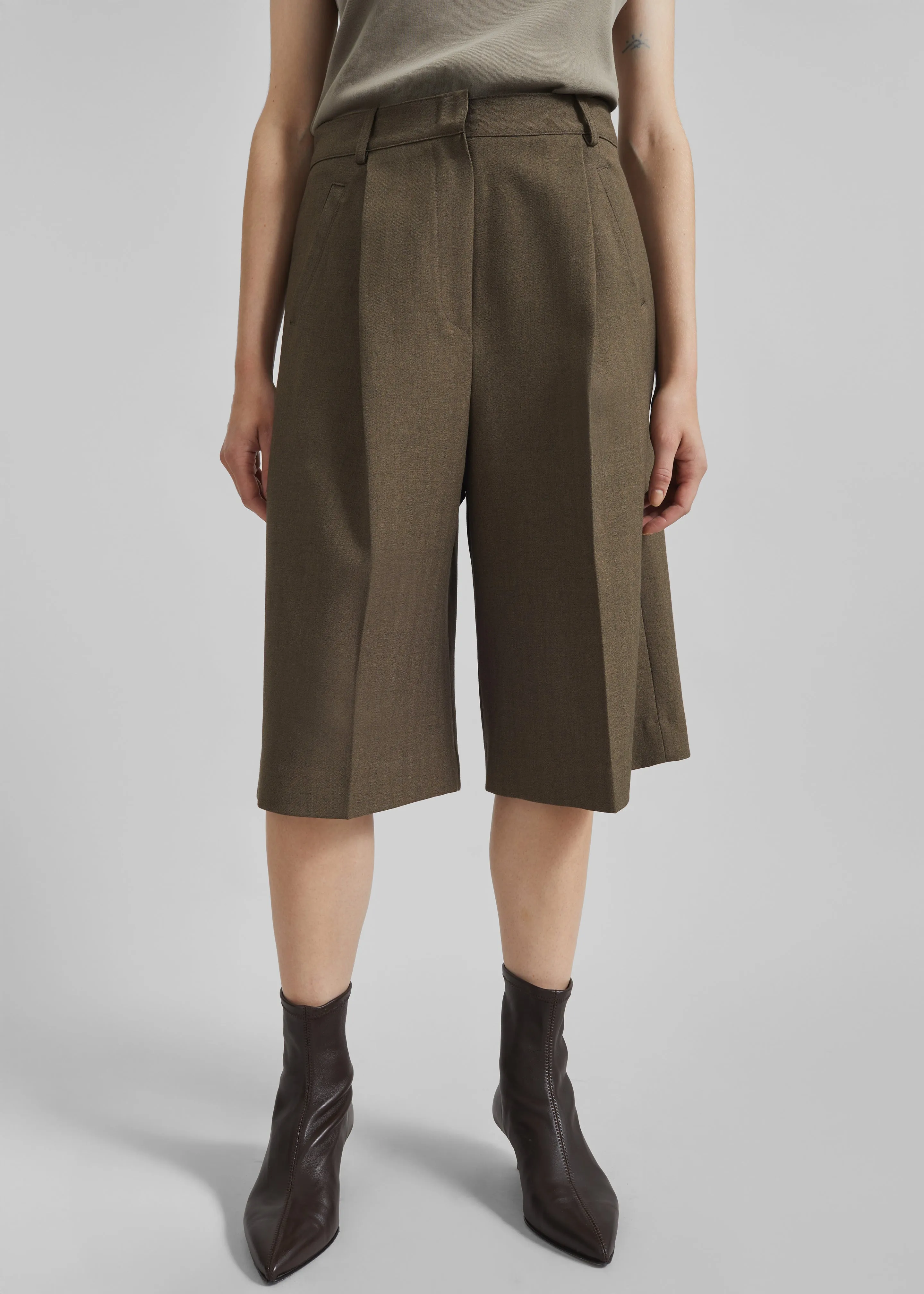 Ninove Bermuda Shorts - Olive Brown sold by Frankie Shop product image thumbnail 2