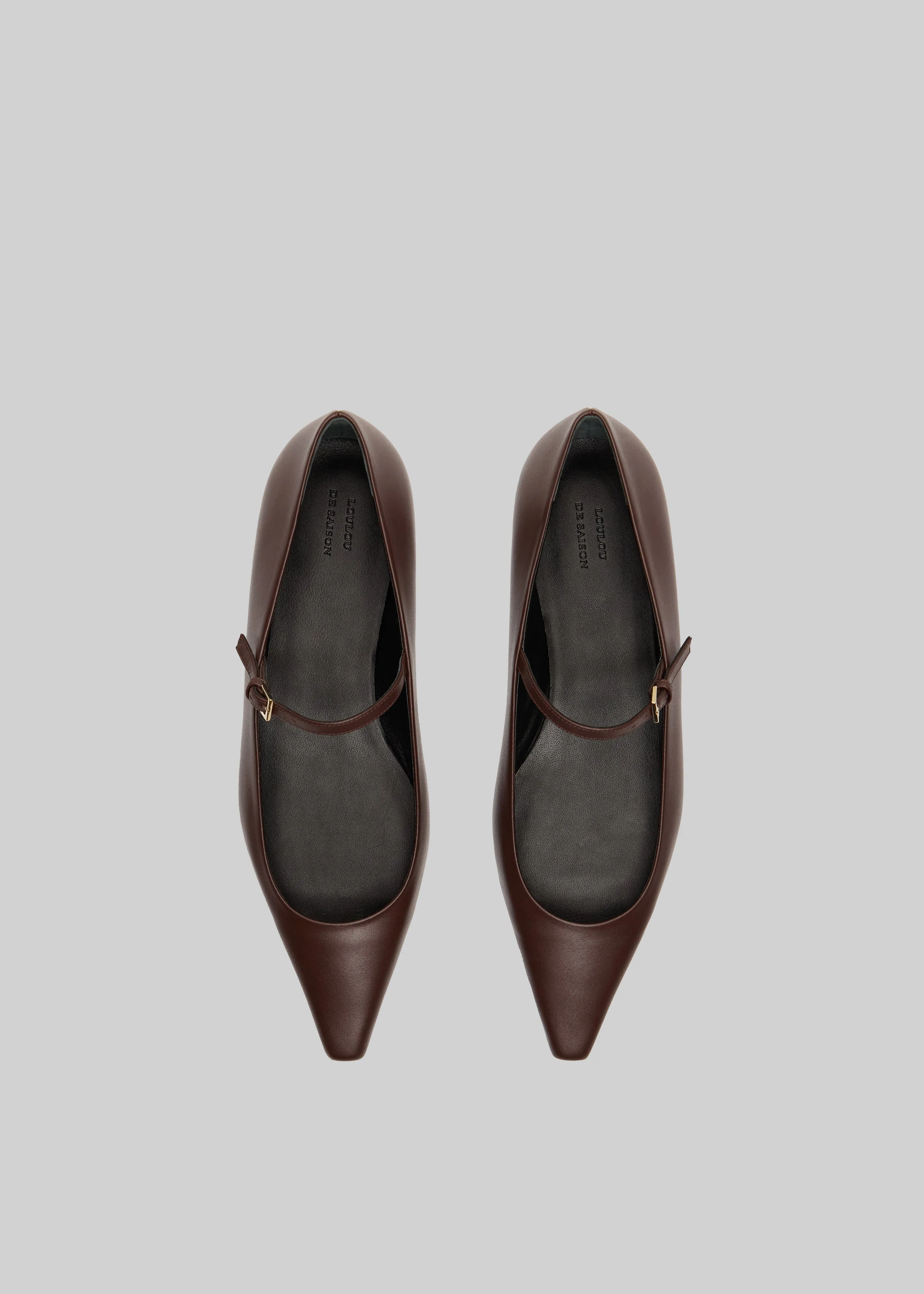 Loulou de Saison Alice Sharp Ballerinas - Brown sold by Frankie Shop product image thumbnail 2