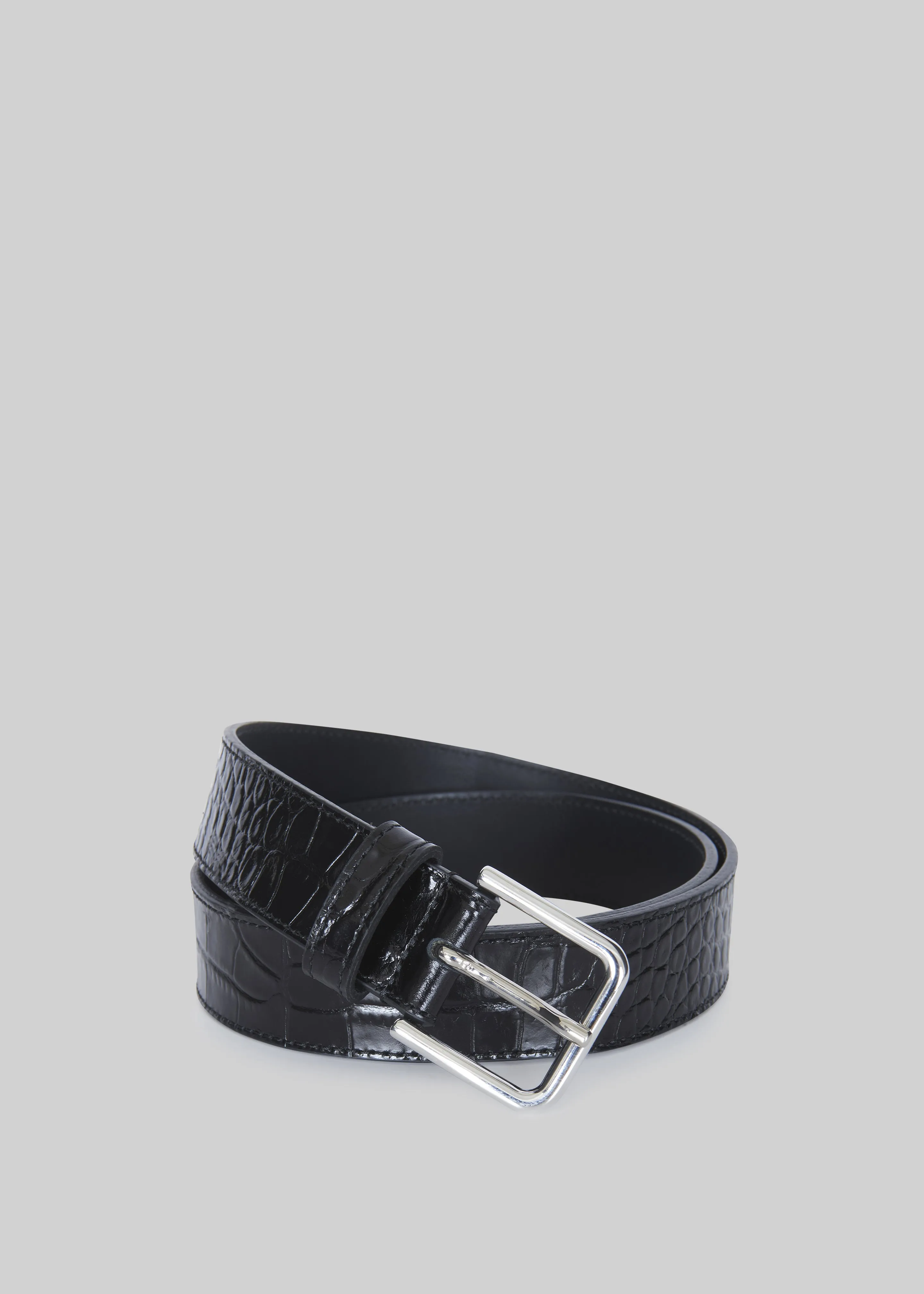 Toni Croc Patent Leather Belt - Black/Silver sold by Frankie Shop product image thumbnail 2