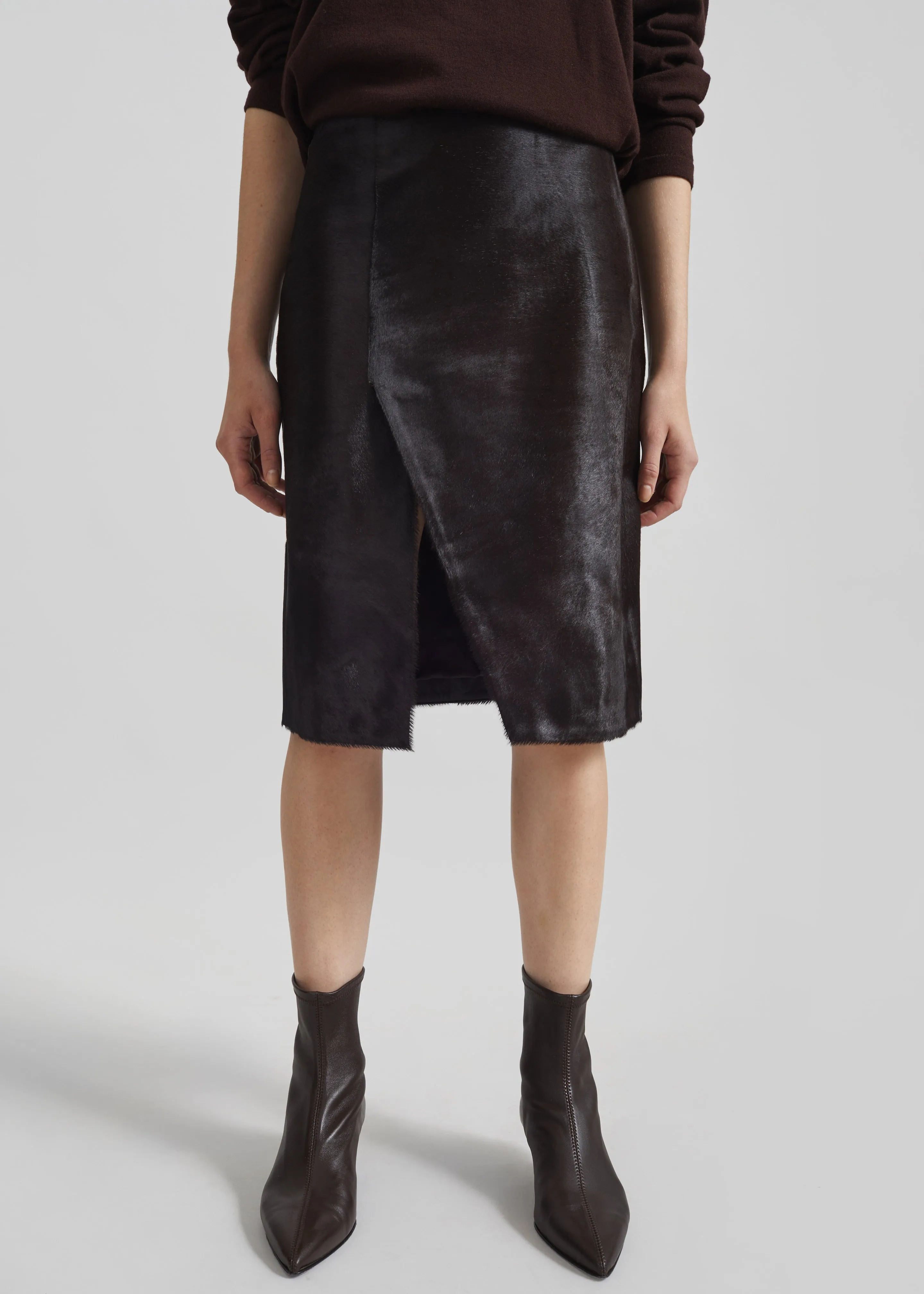 Loulou de Saison Myra Asymmetric Skirt - Coffee sold by Frankie Shop product image thumbnail 2