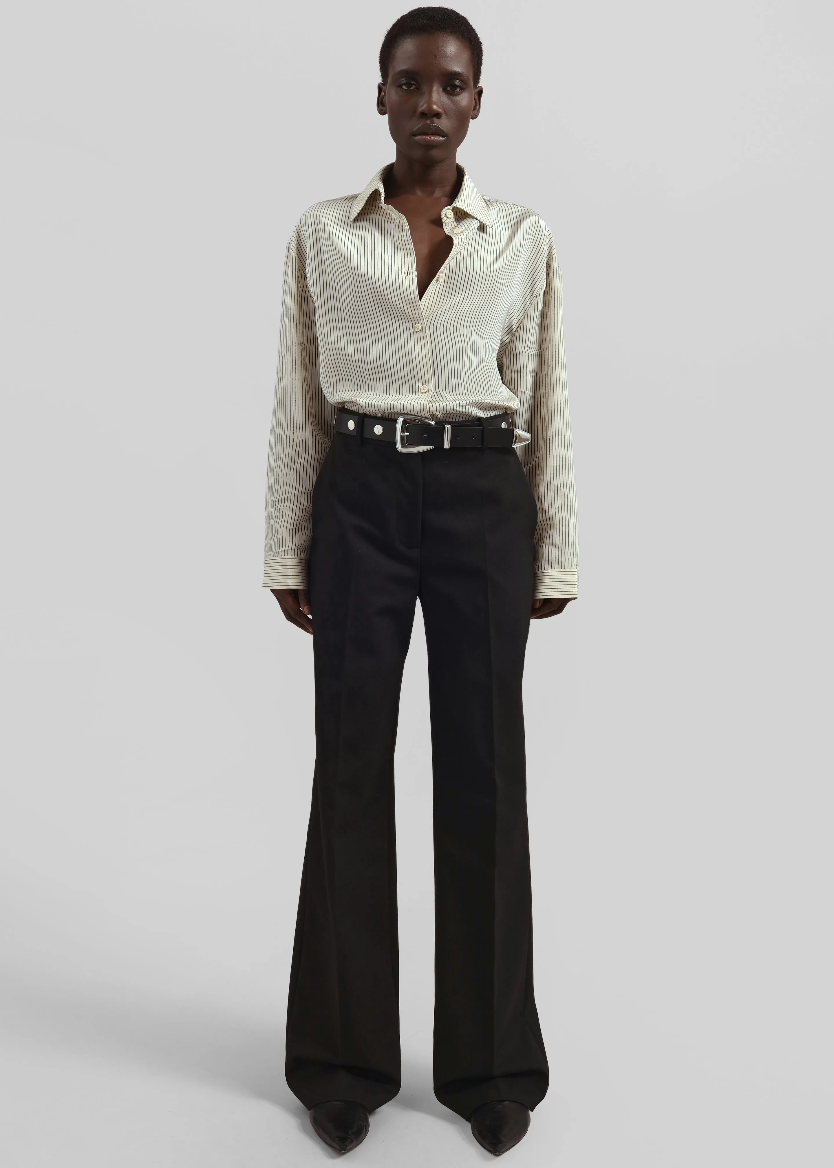 Perth Studded Leather Belt - Black/Silver sold by Frankie Shop product image thumbnail 4