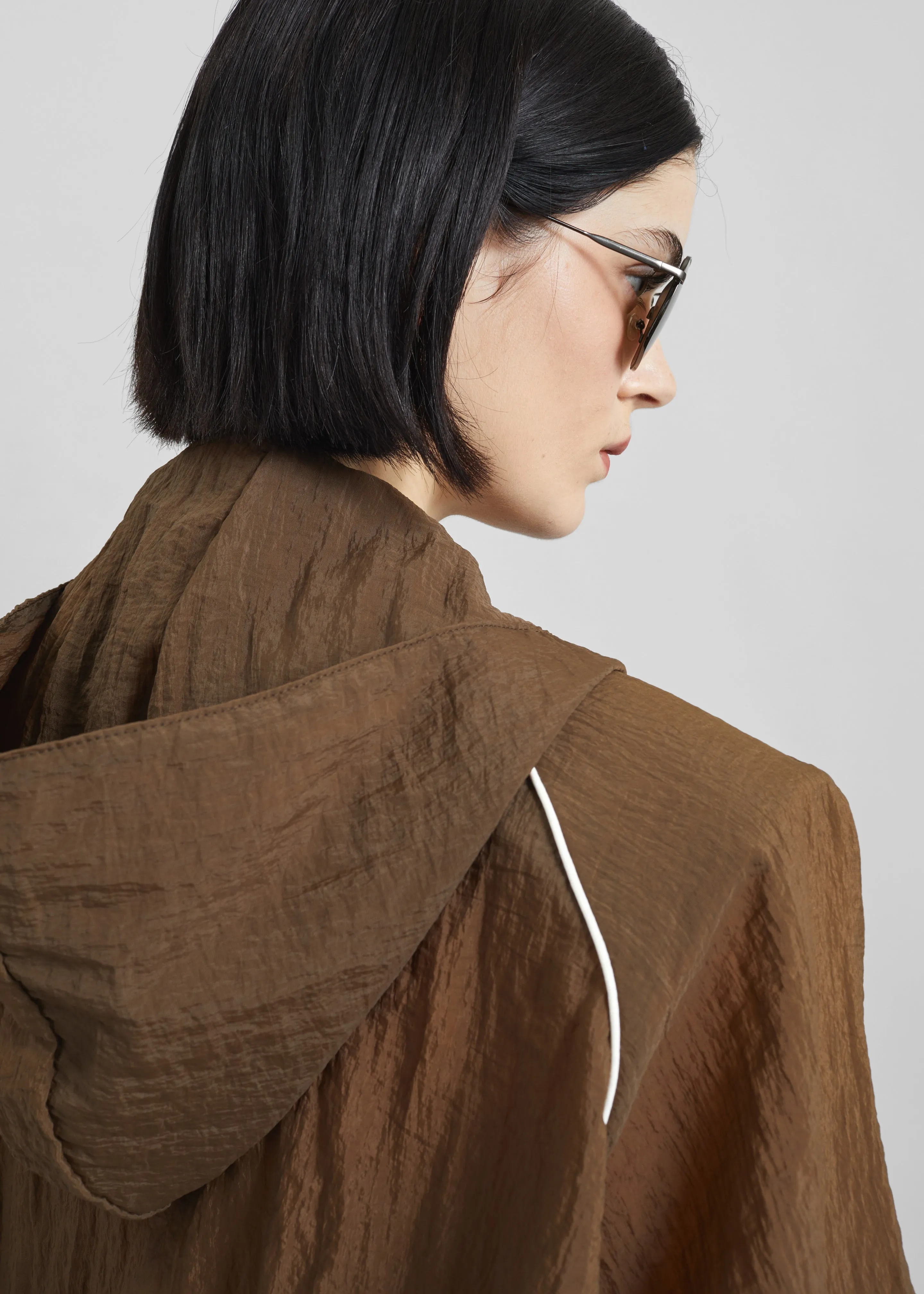 Rewa Padded Sheer Jacket - Brown sold by Frankie Shop product image thumbnail 4