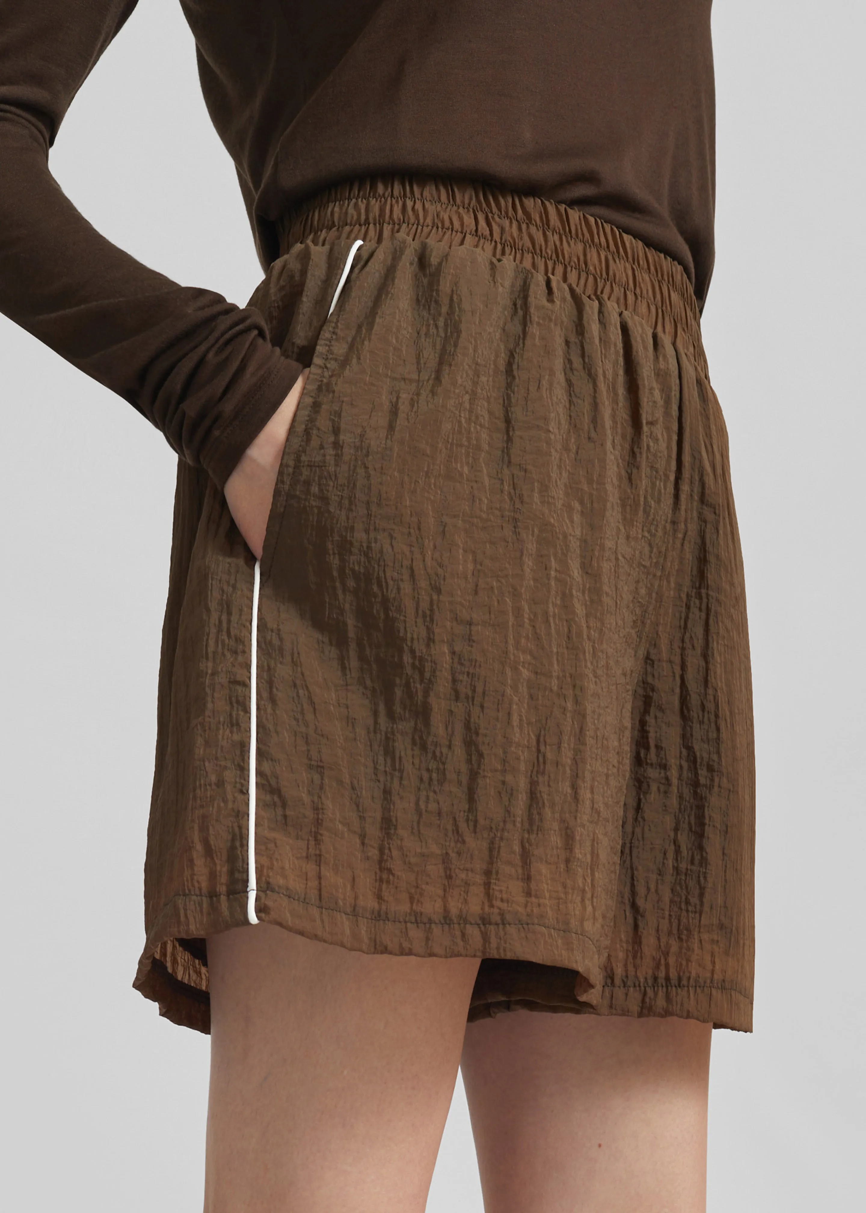 Rewa Sheer Shorts - Brown sold by Frankie Shop product image thumbnail 3