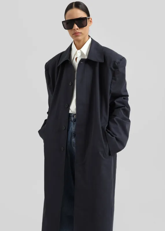 Emden Padded Overcoat - Navy sold by Frankie Shop