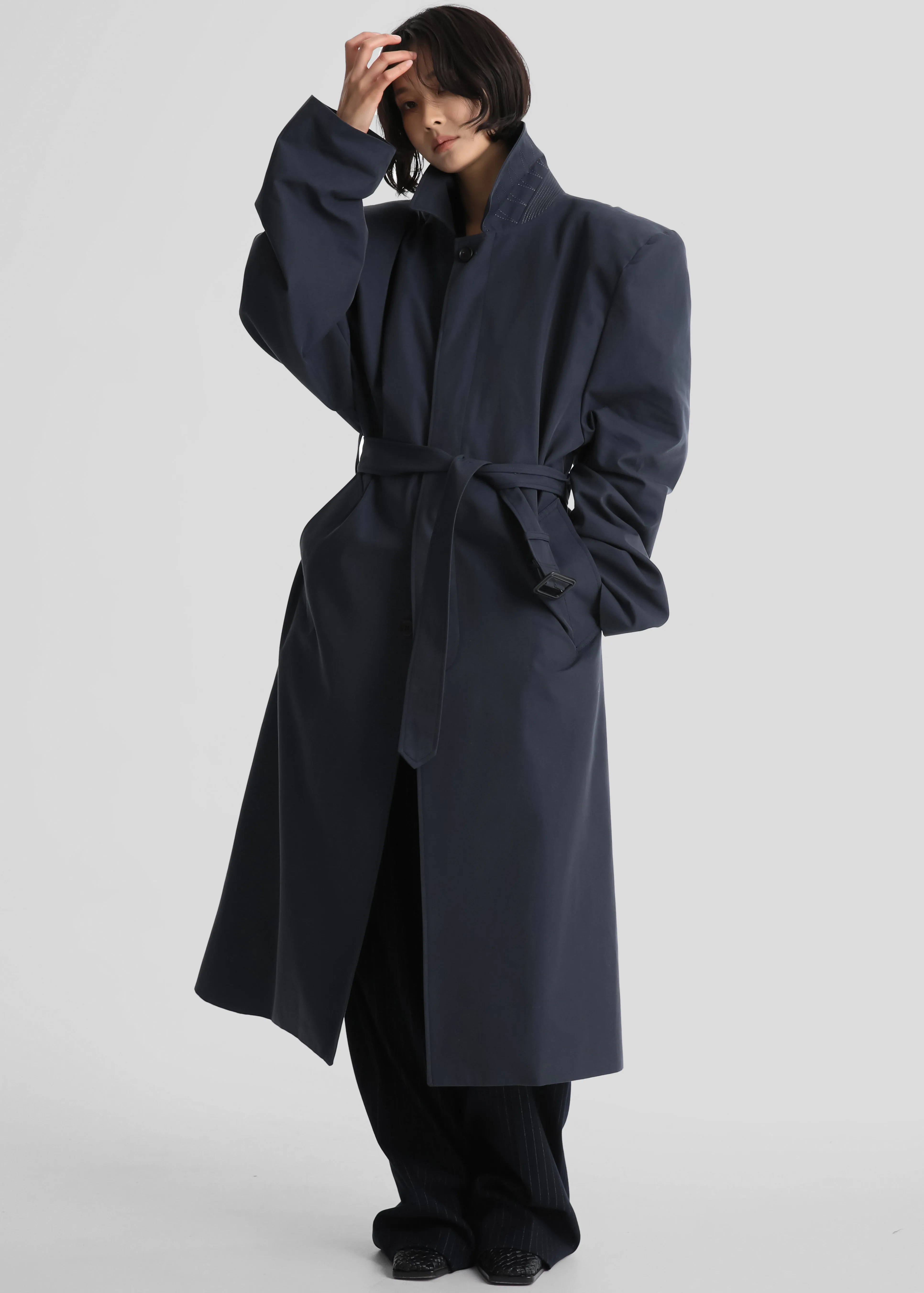 Emden Padded Overcoat - Navy sold by Frankie Shop product image thumbnail 5