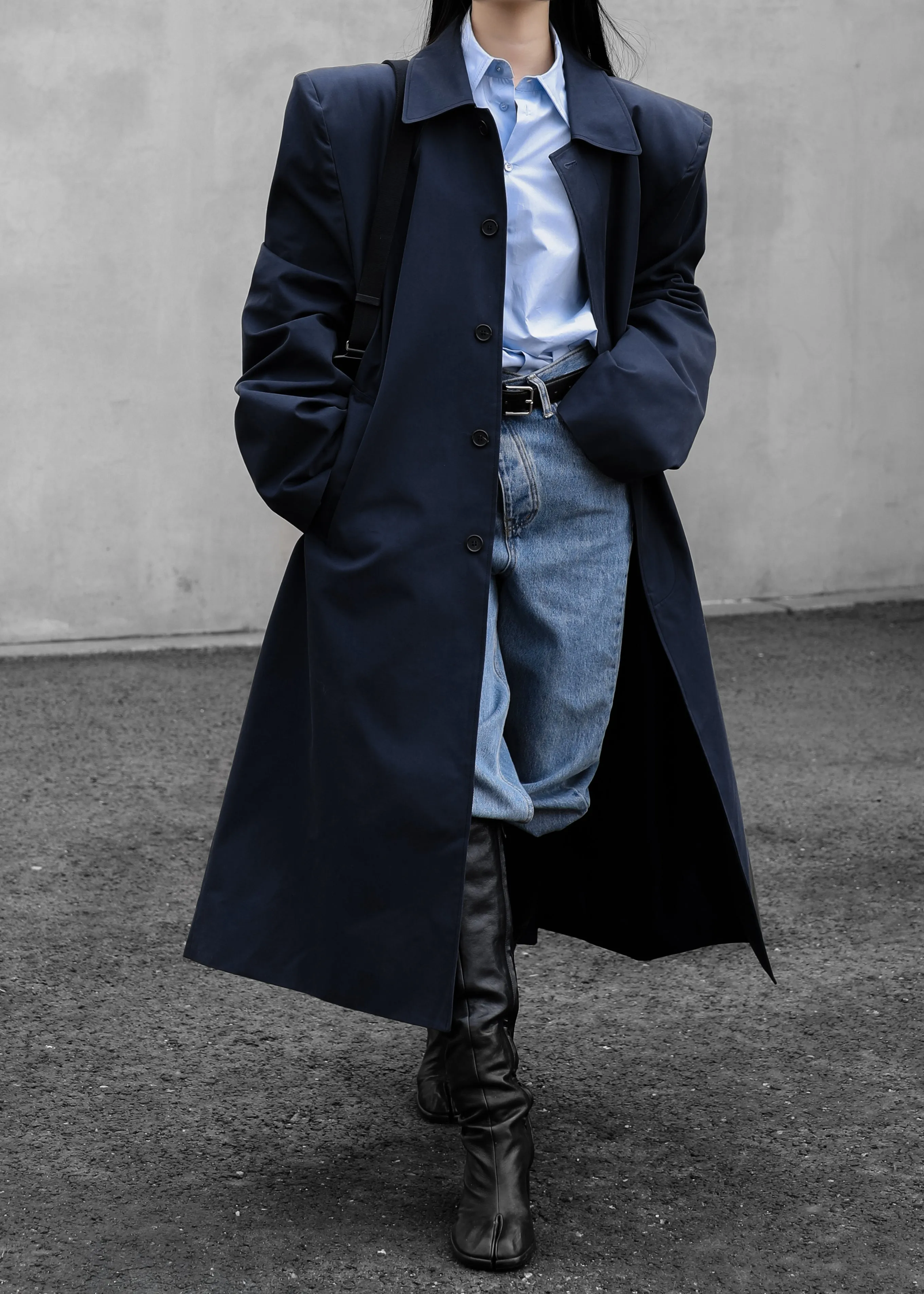 Emden Padded Overcoat - Navy sold by Frankie Shop product image thumbnail 4
