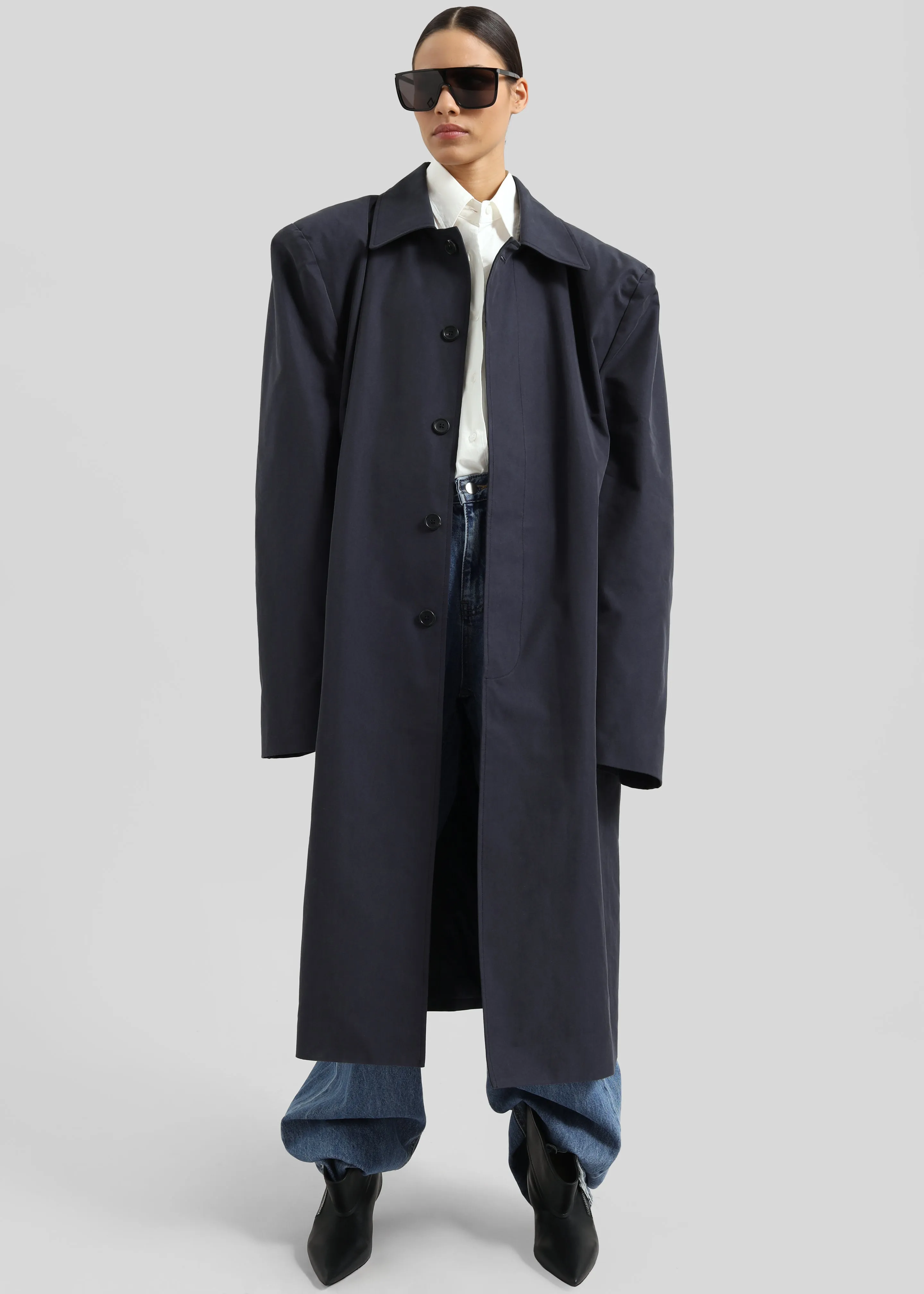 Emden Padded Overcoat - Navy sold by Frankie Shop product image thumbnail 3