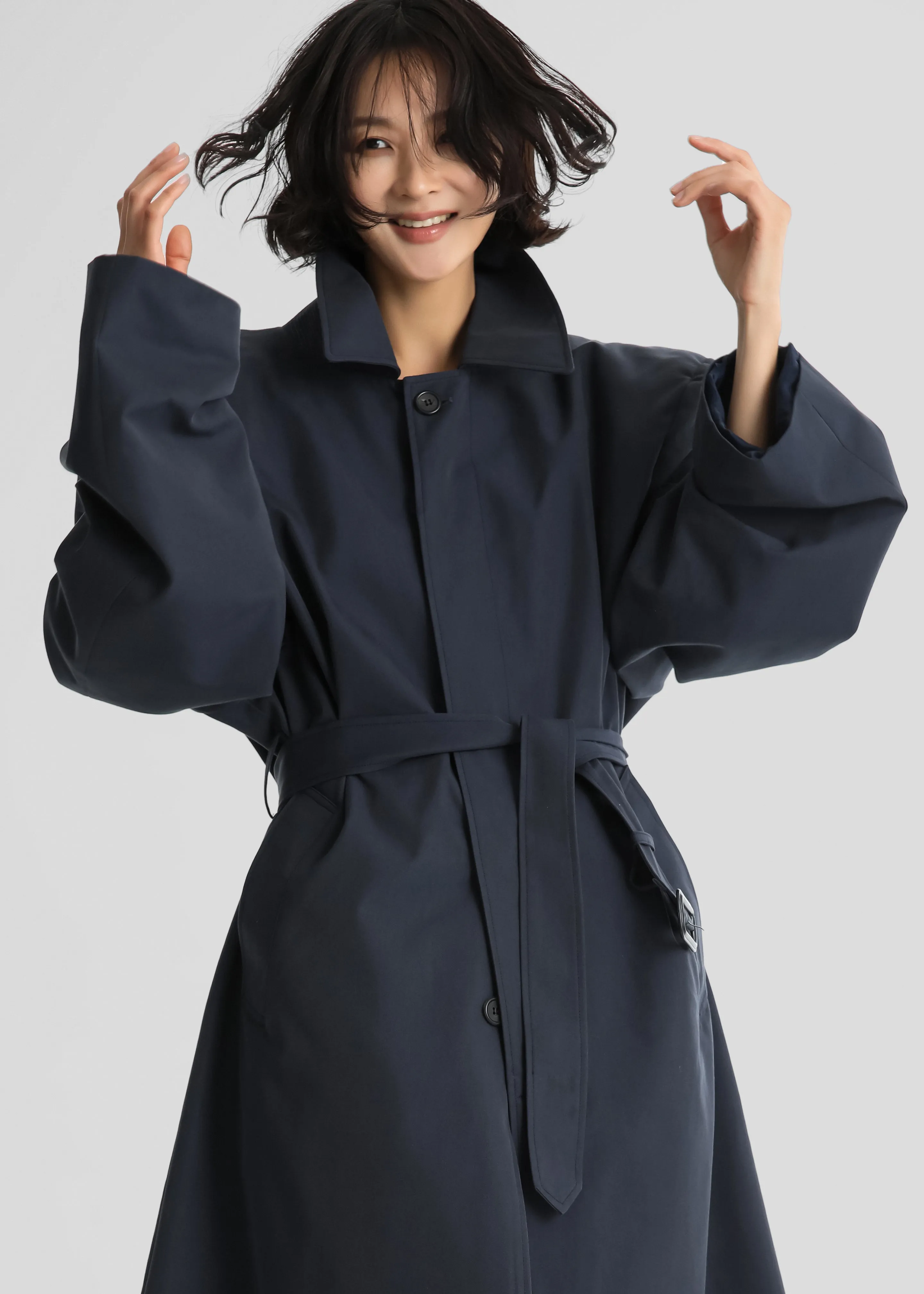 Emden Padded Overcoat - Navy sold by Frankie Shop product image thumbnail 2