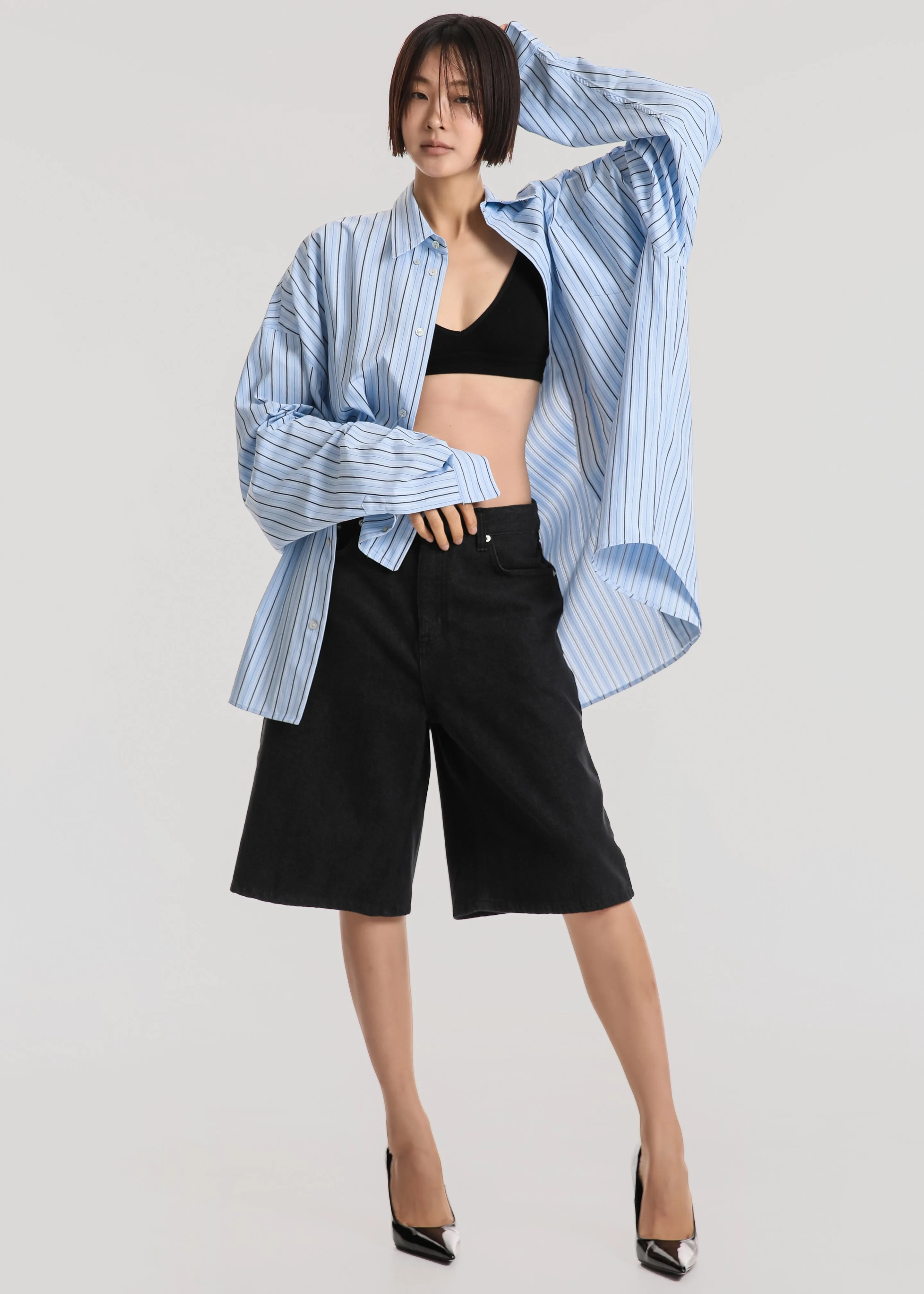 Drimna Shirt - Blue Stripe sold by Frankie Shop product image thumbnail 5