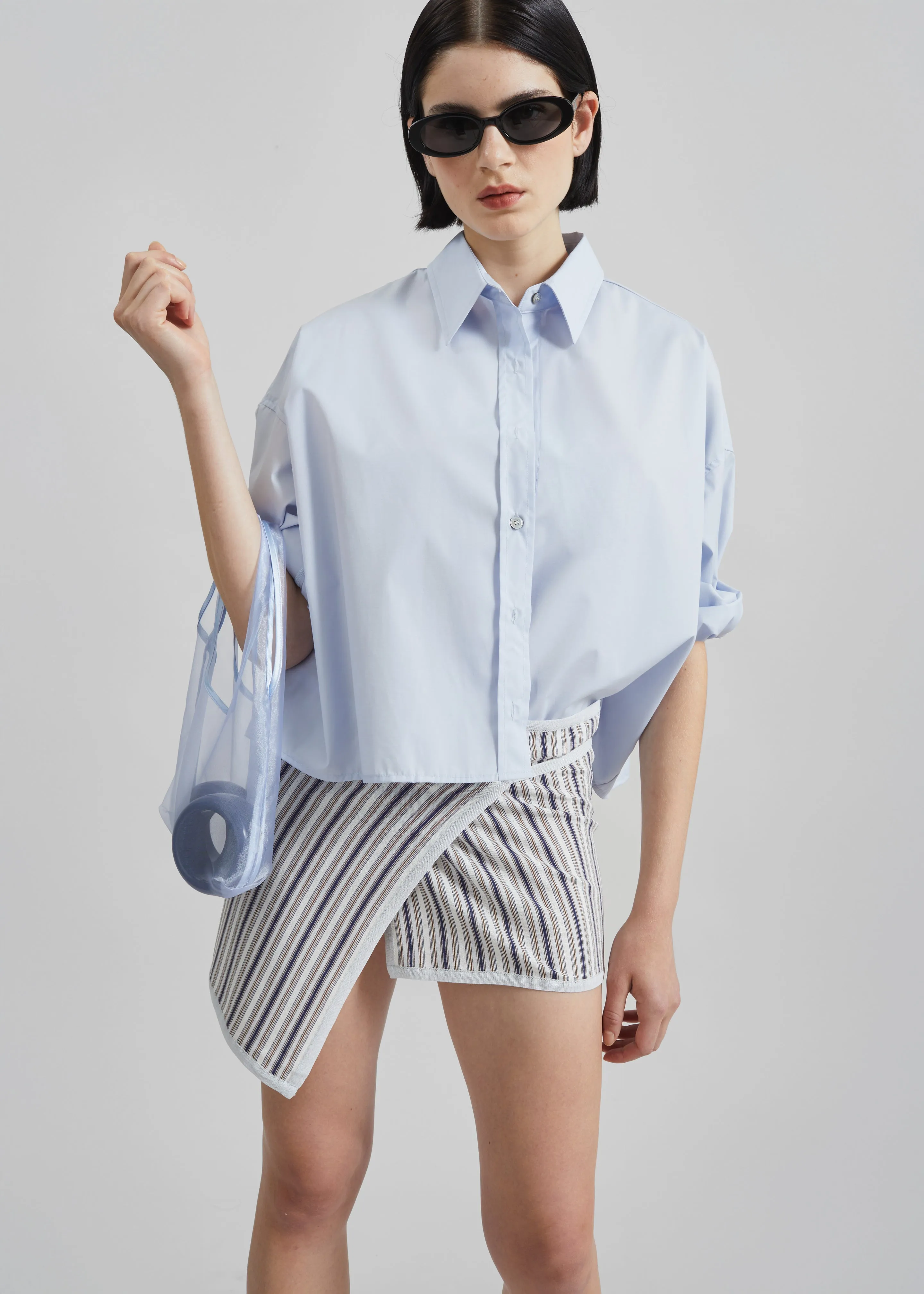 Jia Sheer Mini Tote Bag - Sky sold by Frankie Shop product image thumbnail 4