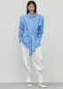 Heaton Double-Sleeve Padded Shirt - Blue/White Stripe sold by Frankie Shop
