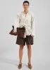 Heaton Double-Sleeve Padded Shirt - White/Brown Stripe sold by Frankie Shop